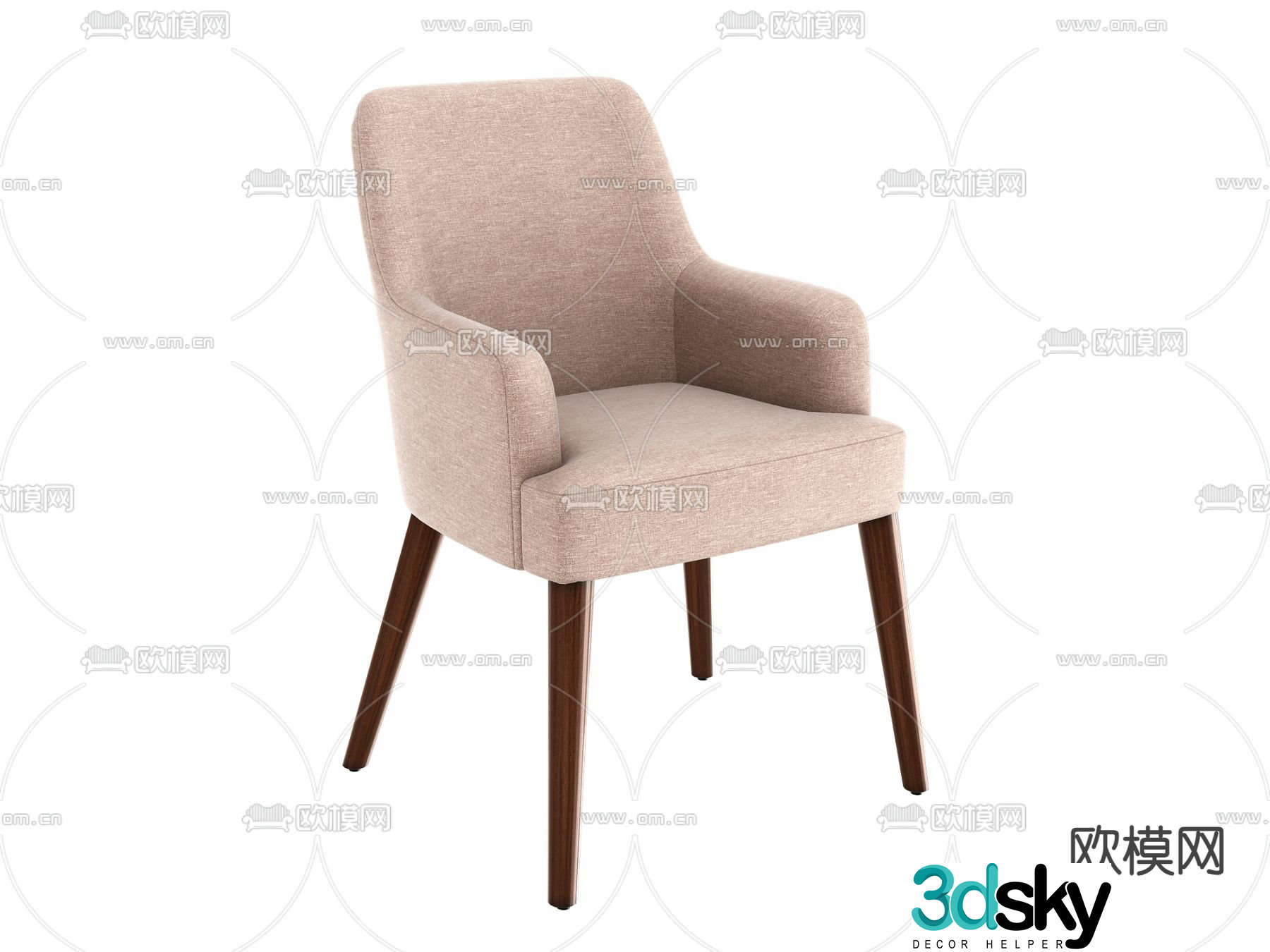 armchair side chair sofa chair 3d model