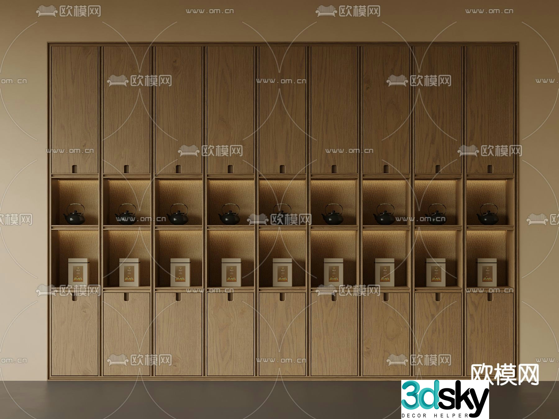 Medieval style tea cabinet 3D model