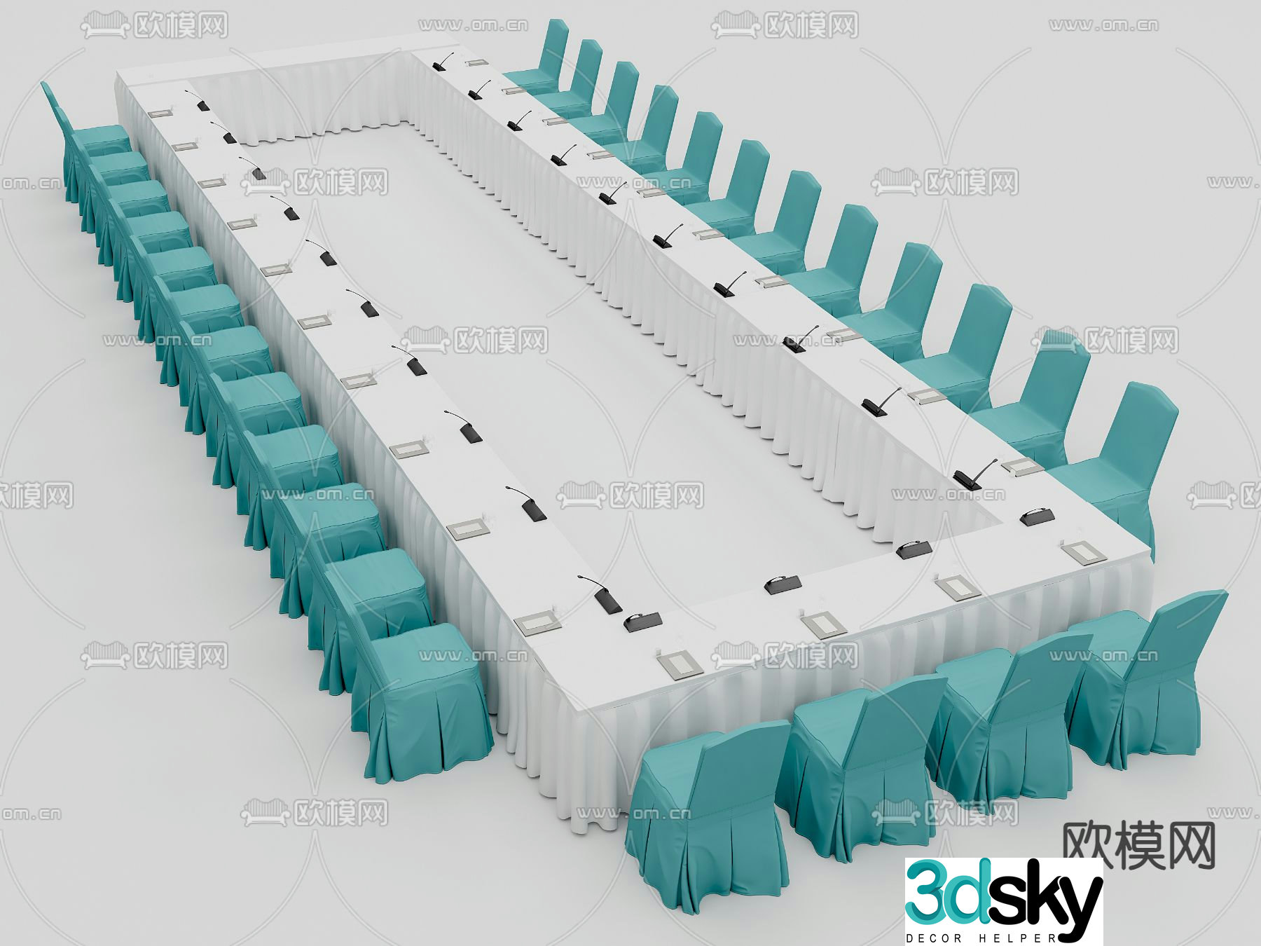 Modern conference table conference table 3d model