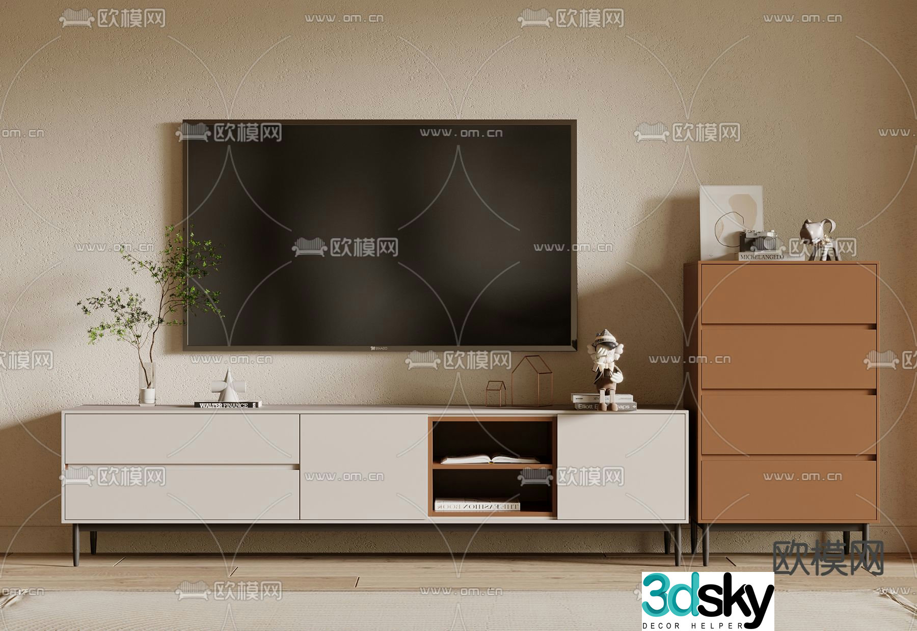 Modern TV cabinet 3d model