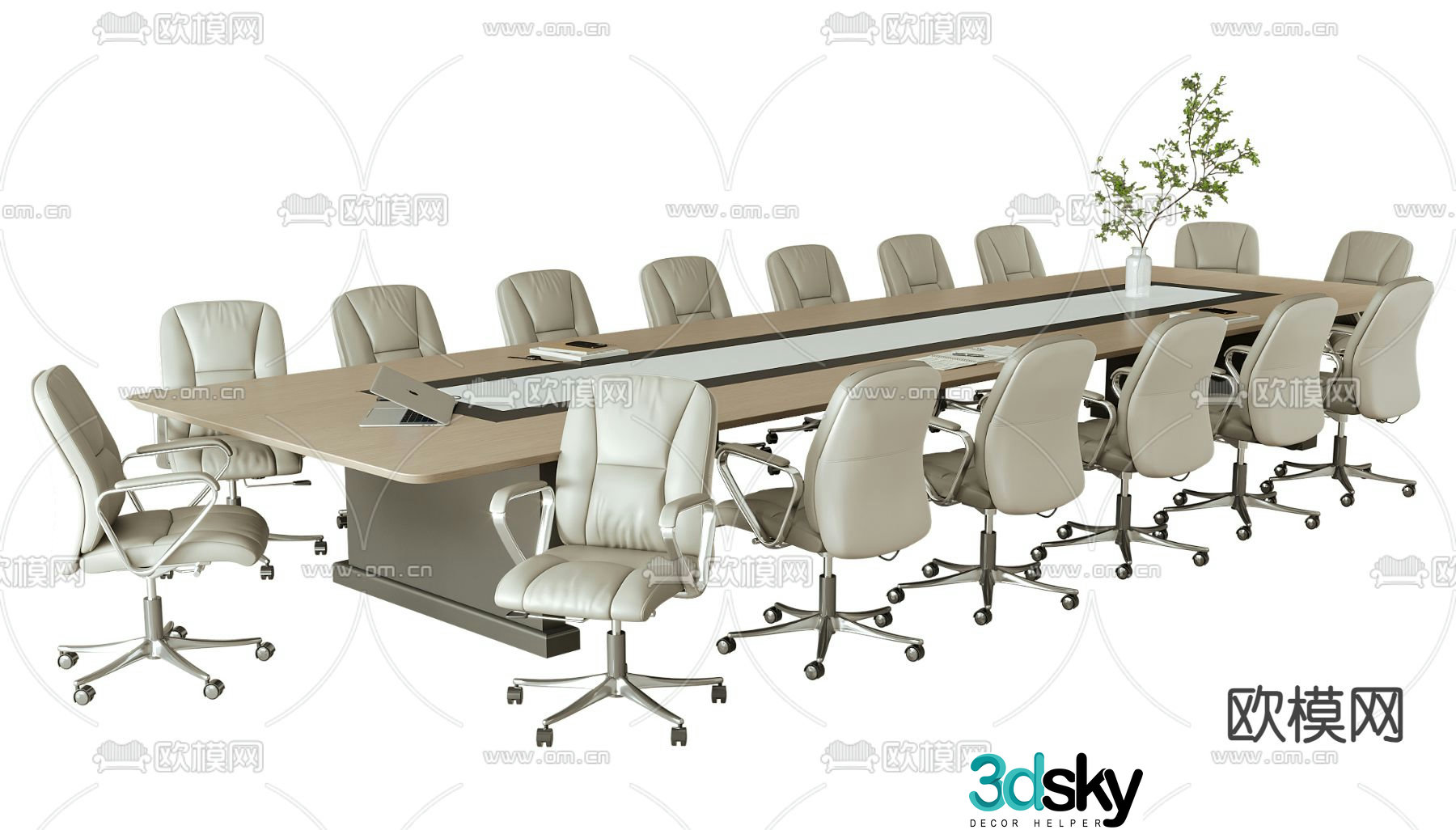 Modern conference table 3d model