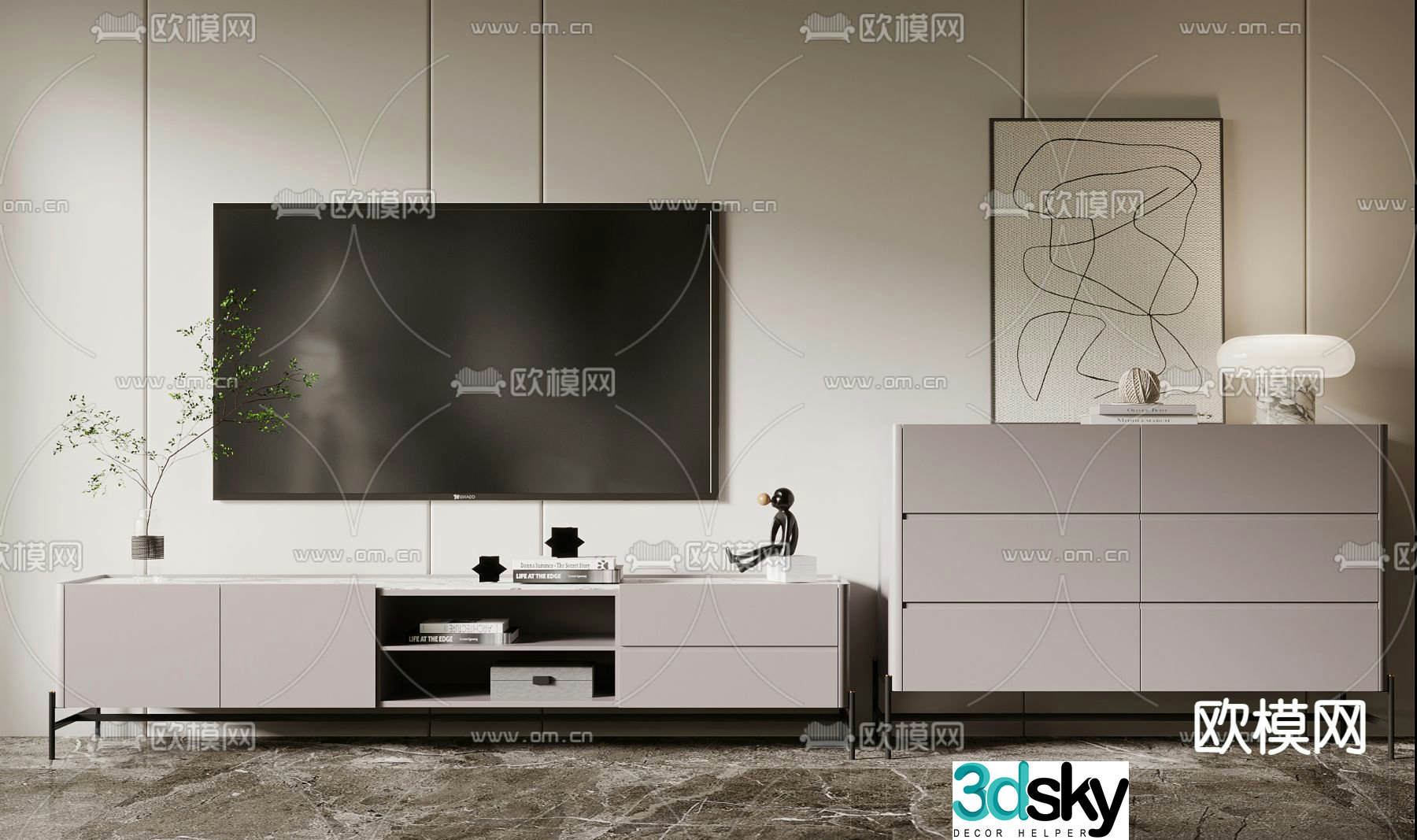 Modern TV cabinet 3d model