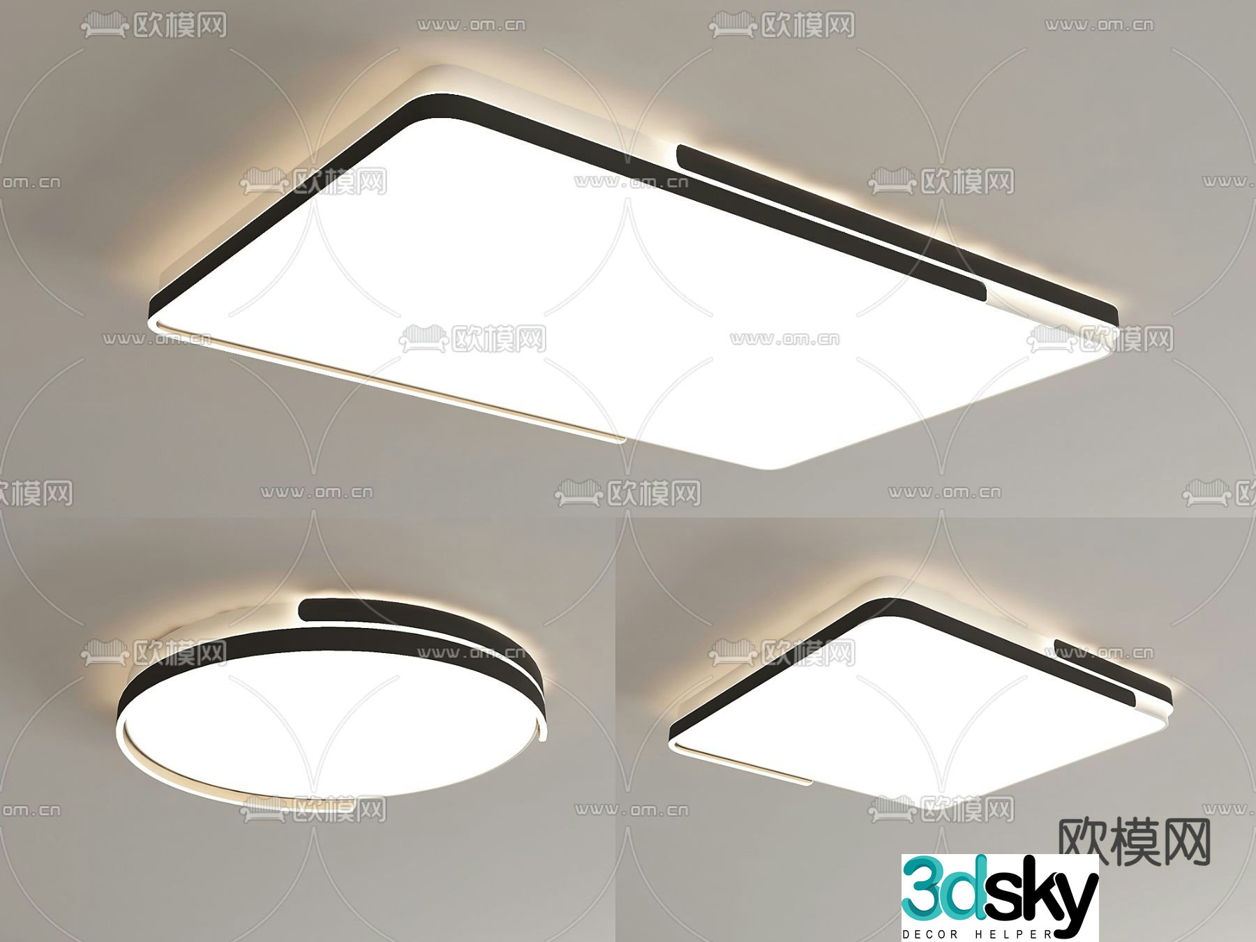 Modern ceiling light Bedroom light 3d model