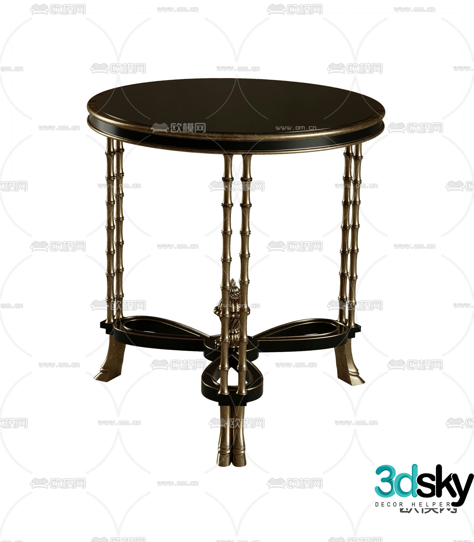 American side table corner table round table 3d model
