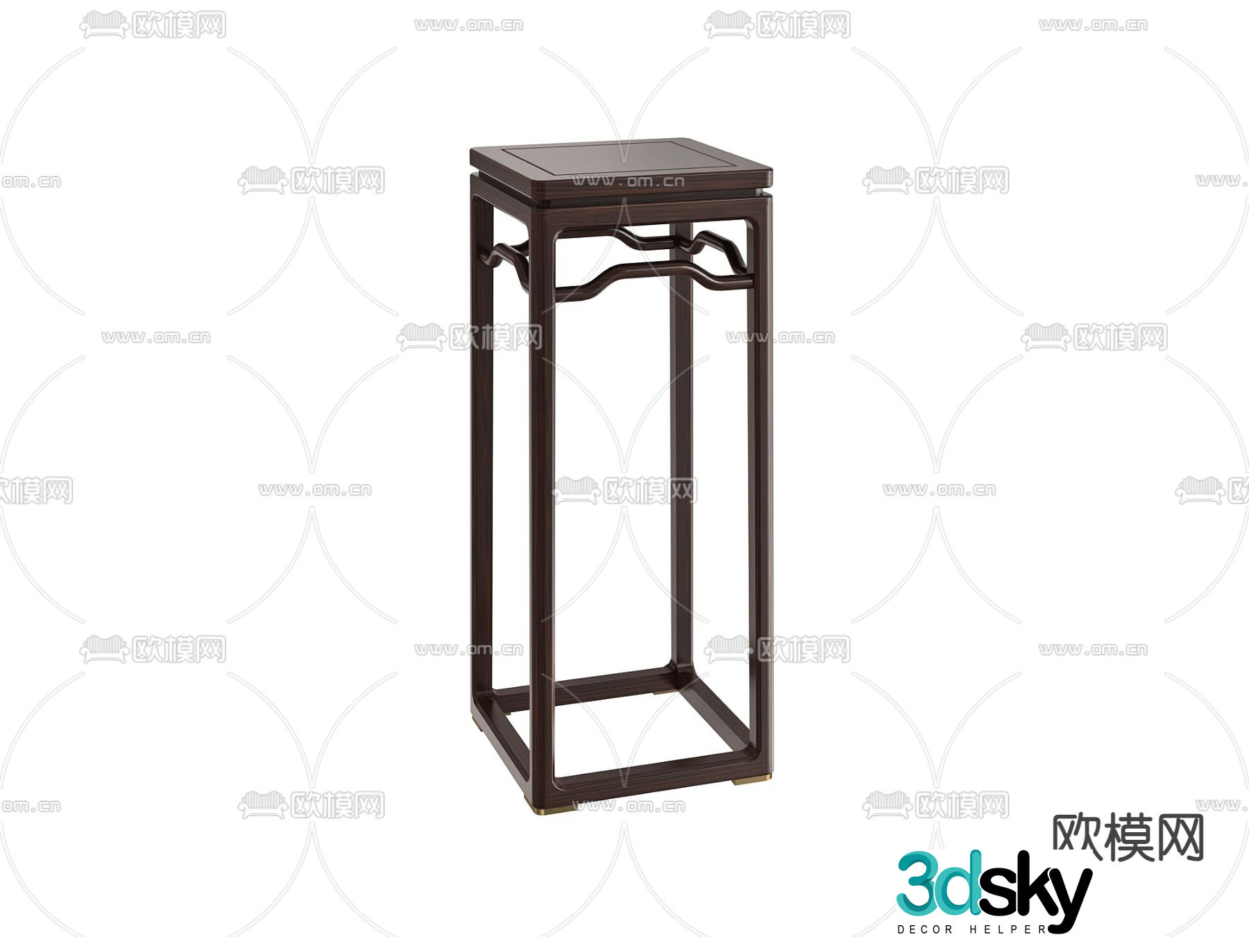 New Chinese style corner table side table flower table 3D model