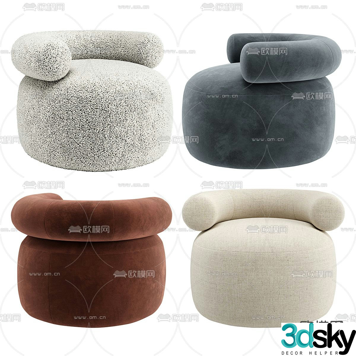 OGOGO single sofa 3d model