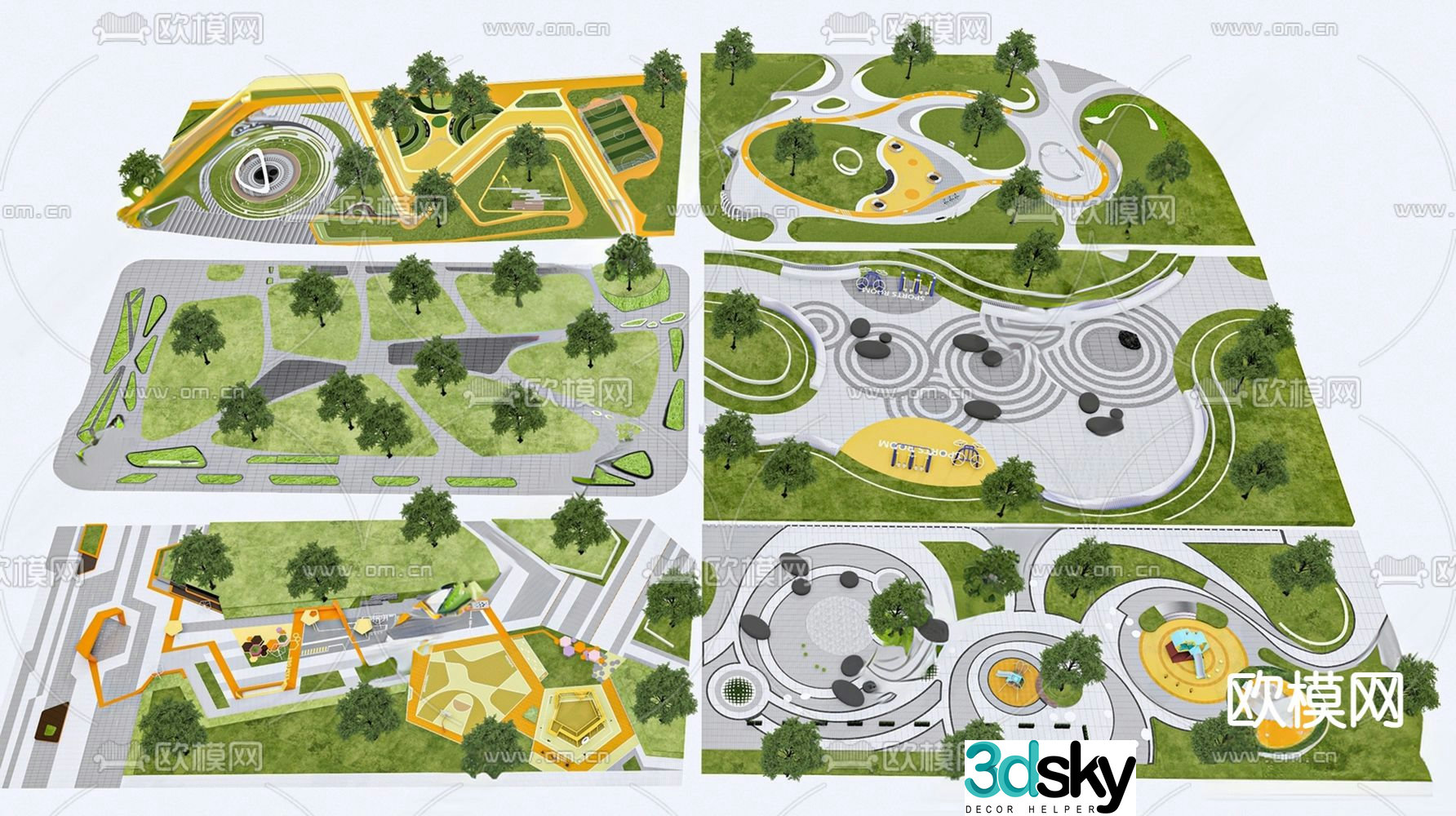 Pocket Park Landscape Park 3d model