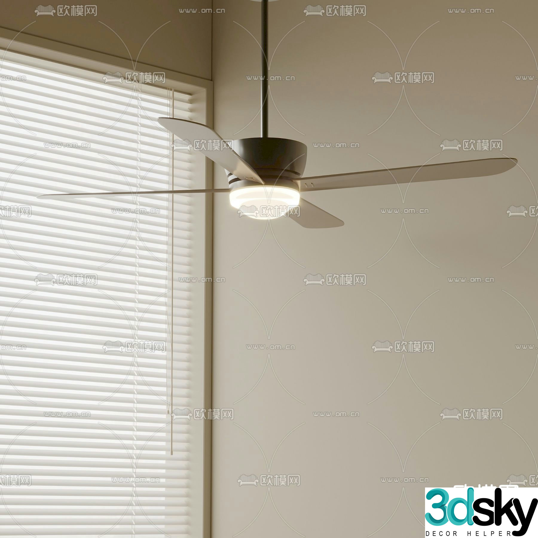 Ceiling fan light fan light 3d model