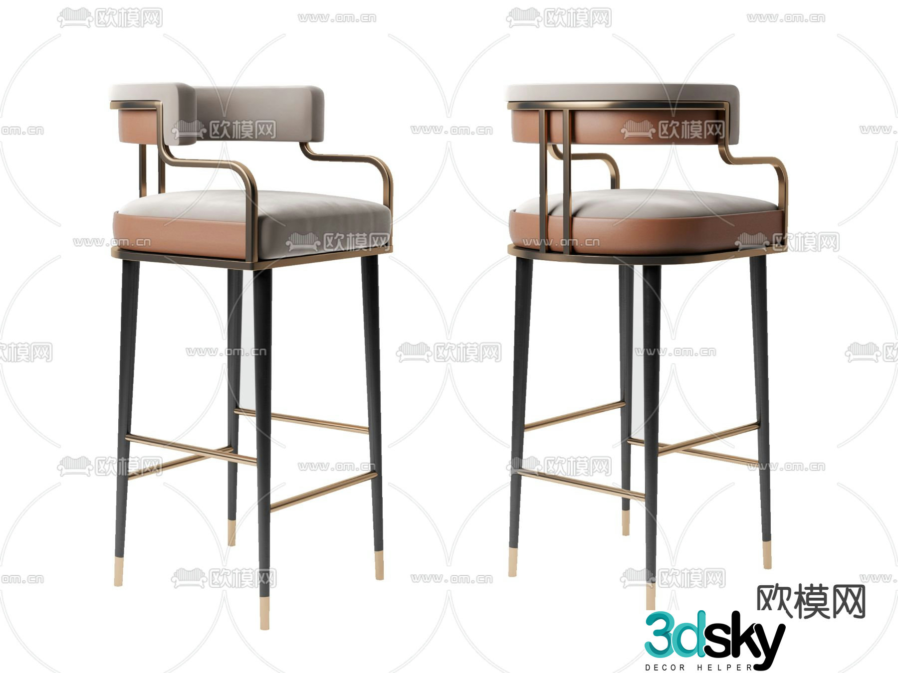 bar stool bar stool high stool 3d model