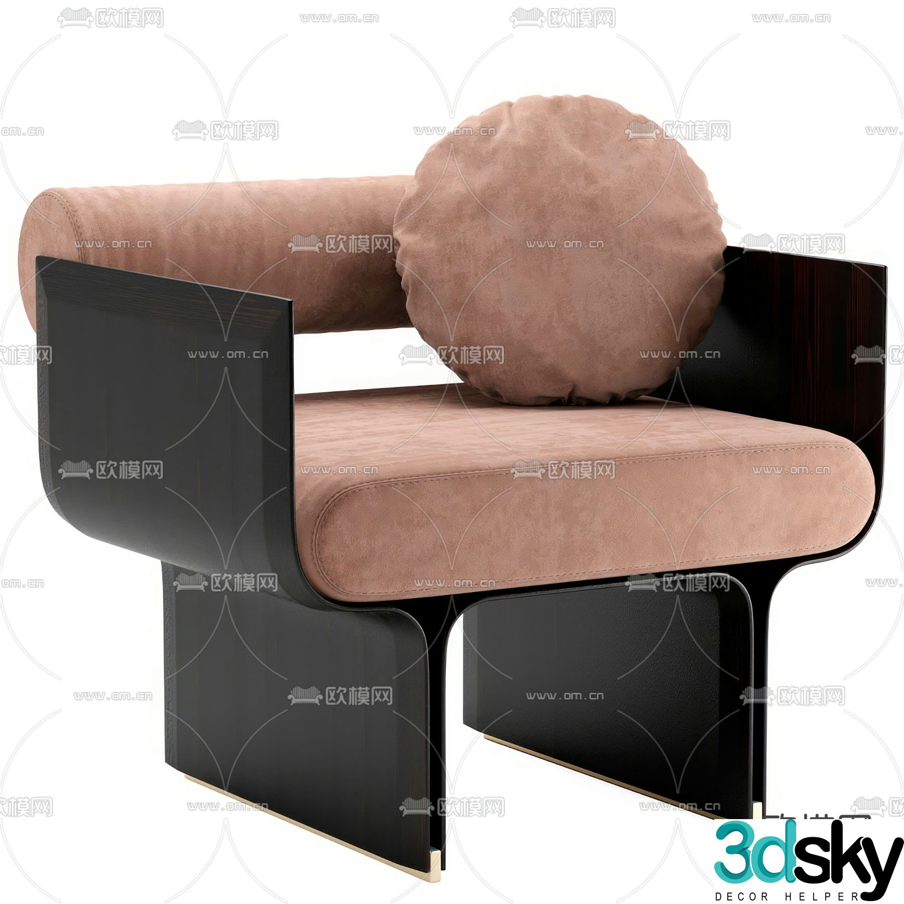 Simple leisure sofa 3d model