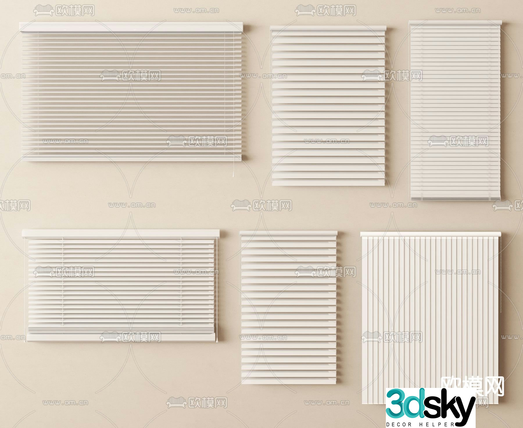Dream curtain Venetian blind blinds 3d model