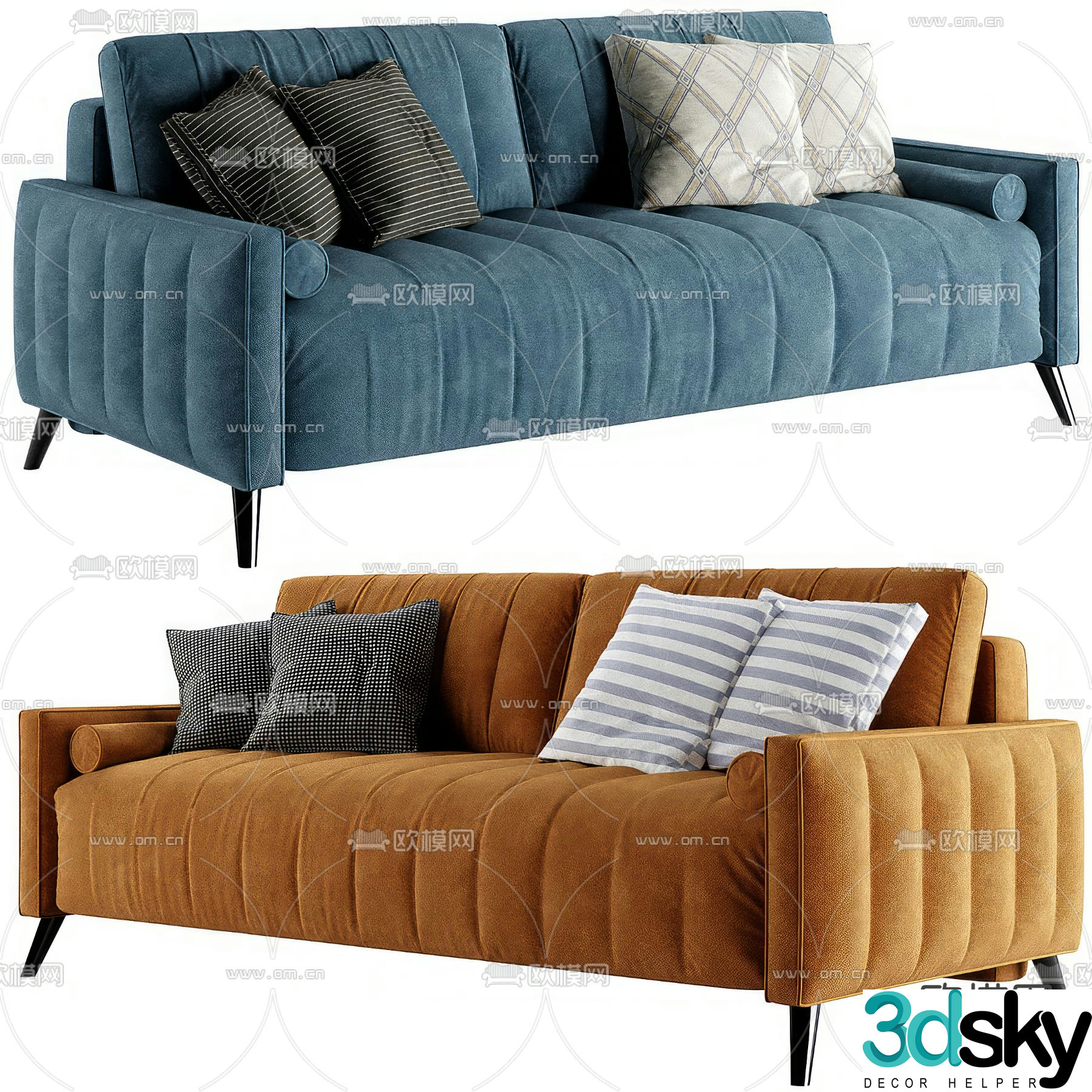 Double sofa 3d model