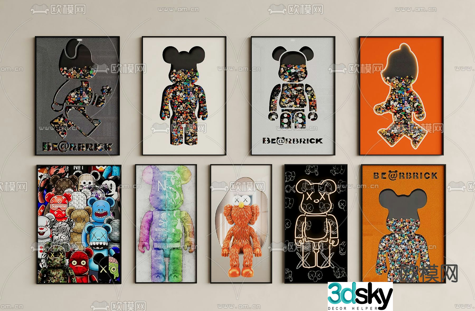 Trendy toy hanging paintings hanging paintings decorative paintings 3D model