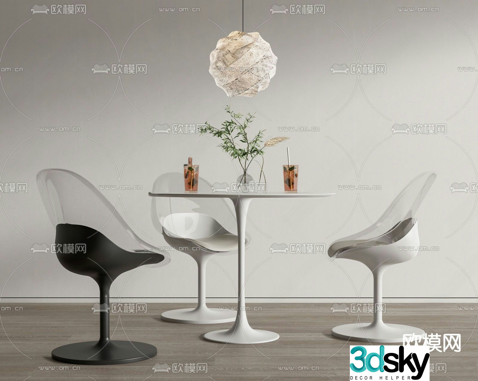Baltsar leisure table and chair negotiation table and chair 3d model