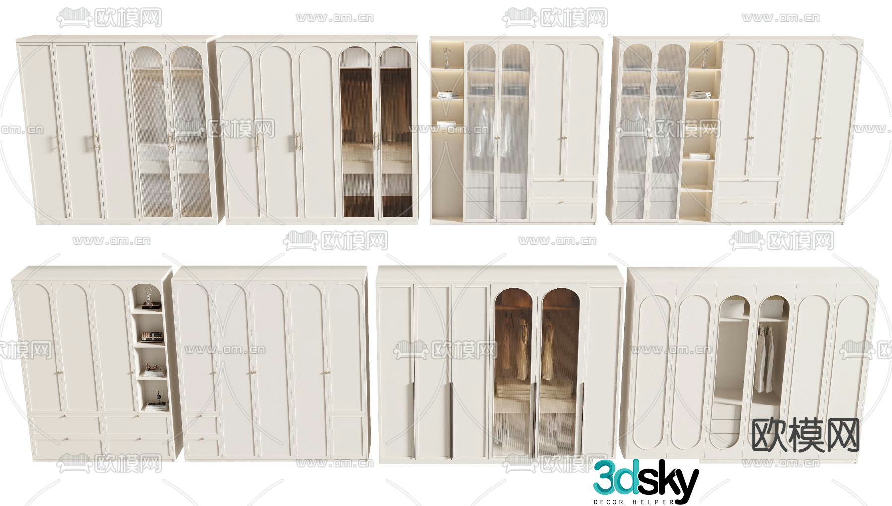 French wardrobe 3d model
