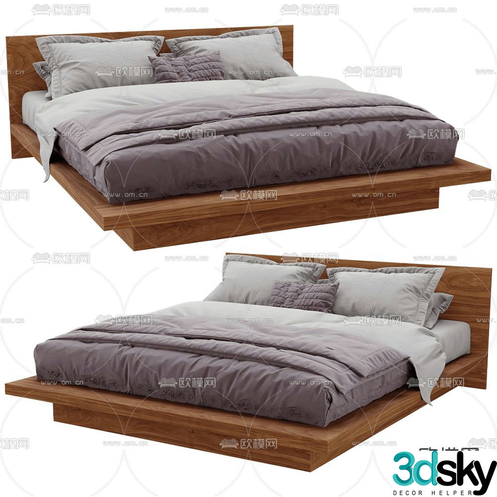 SIJU double bed 3d model
