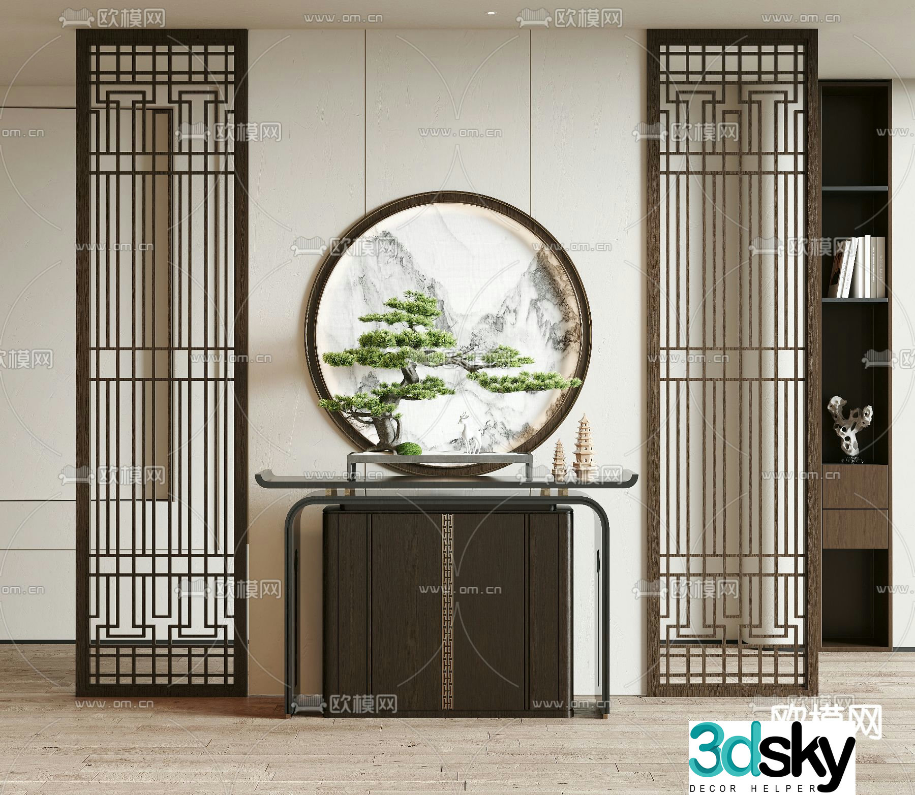New Chinese style Duanjingdai 3D model