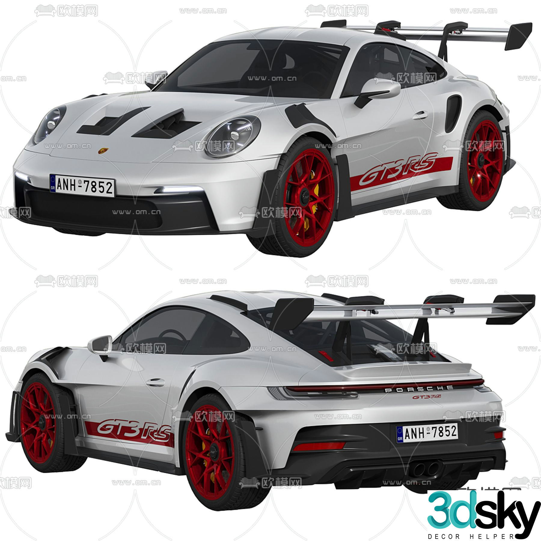 porsche 911 car sports car 3d model
