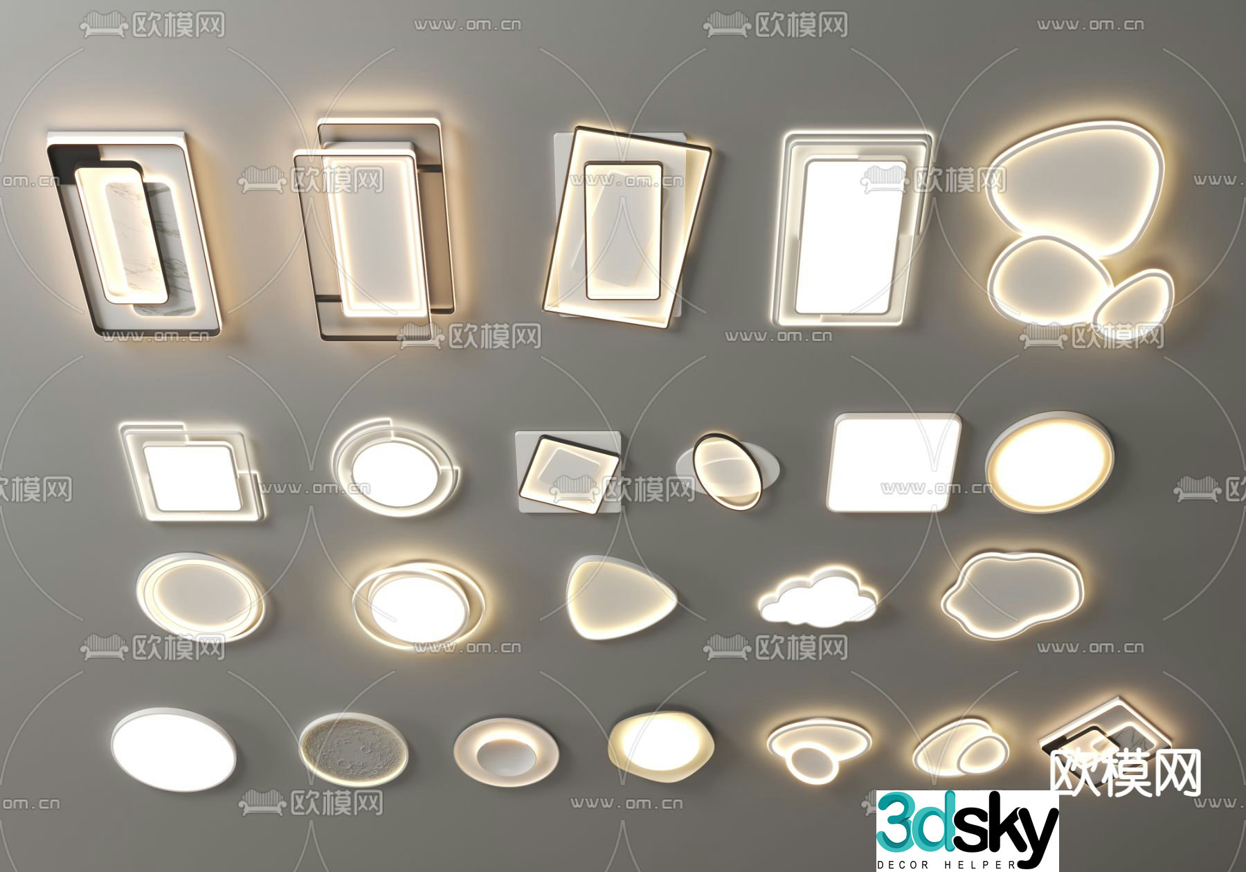 Modern ceiling lamp living room ceiling lamp bedroom ceiling lamp 3d model