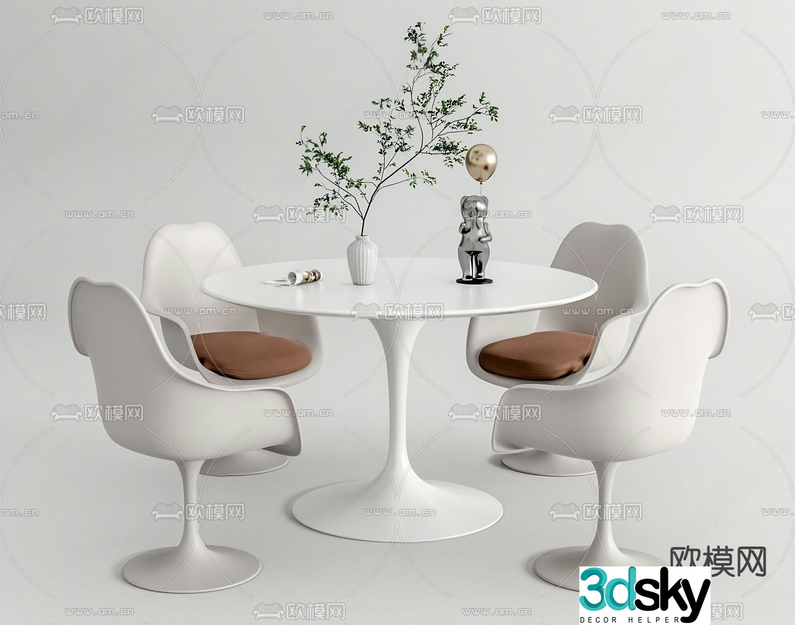Negotiation tables and chairs leisure tables and chairs 3d model