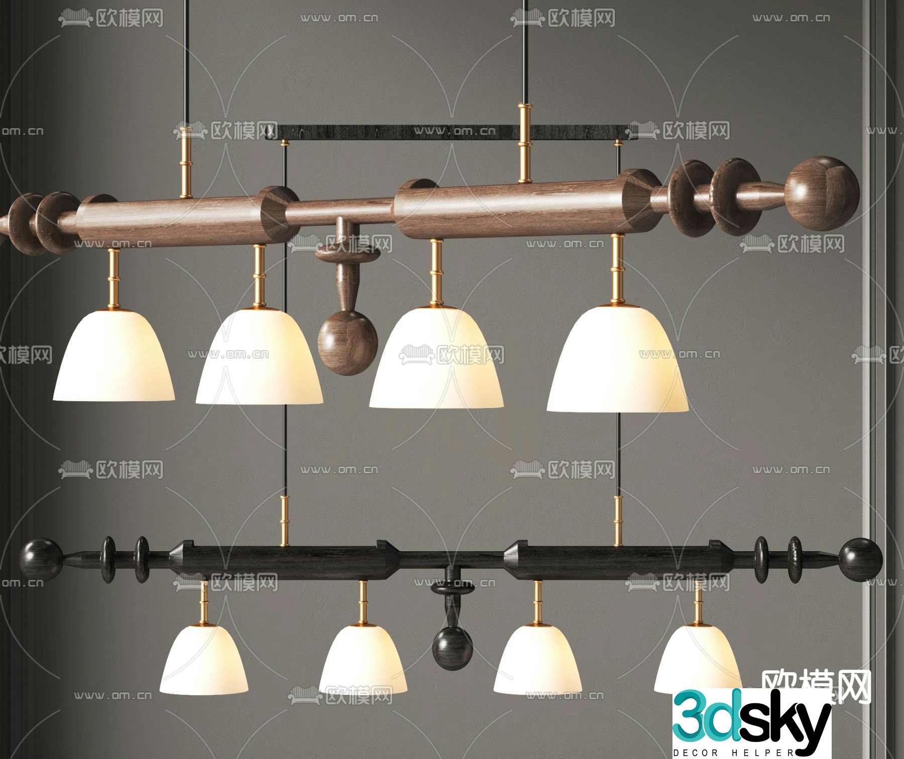 3D model of medieval style chandelier