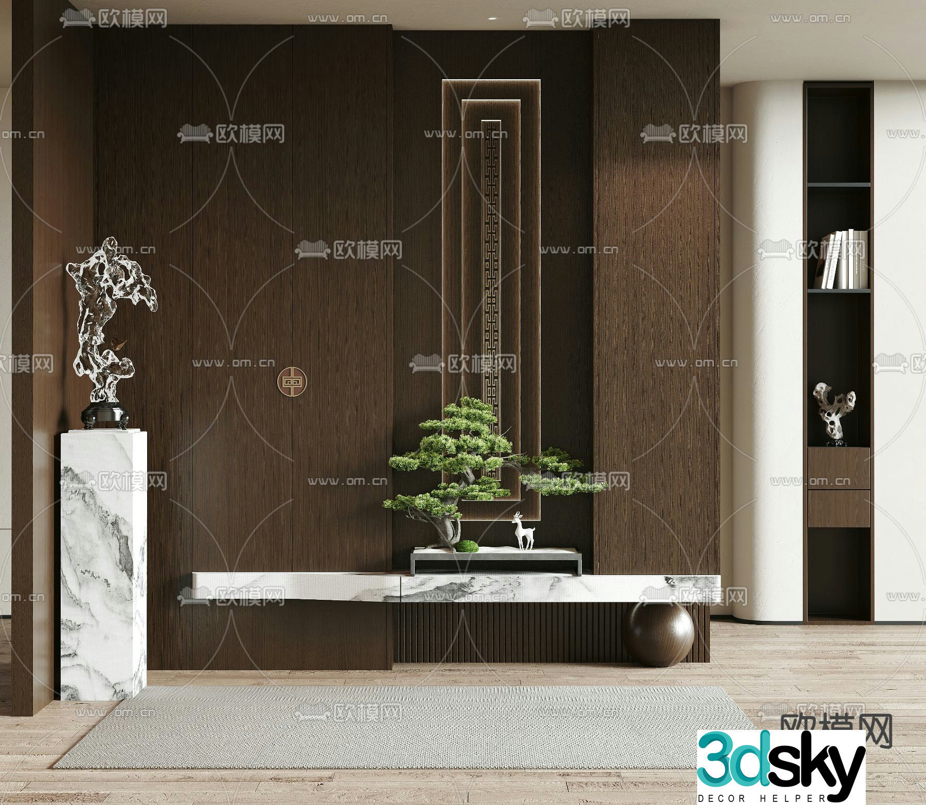 Entrance shoe cabinet 3D model