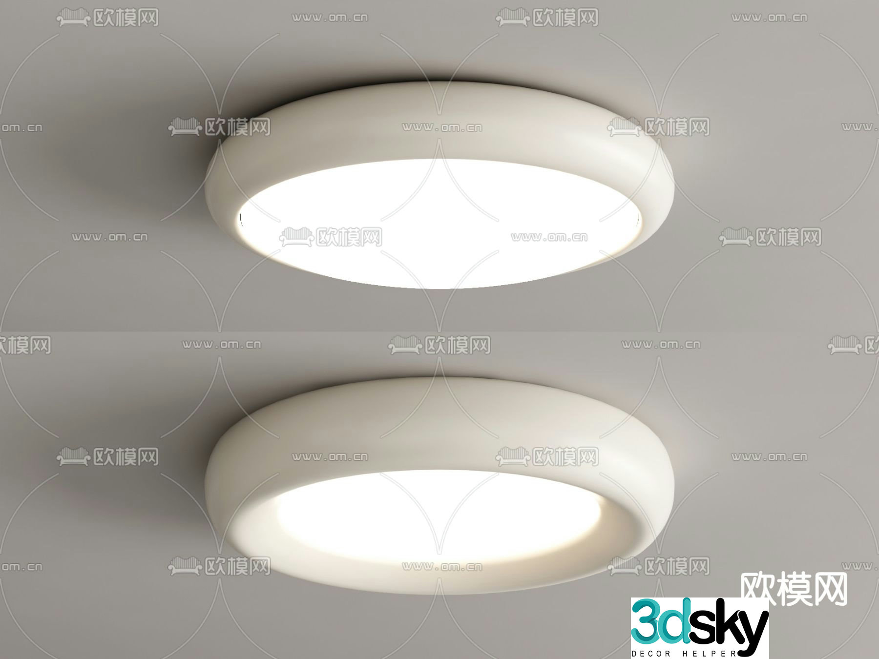 Round ceiling lamp 3d model