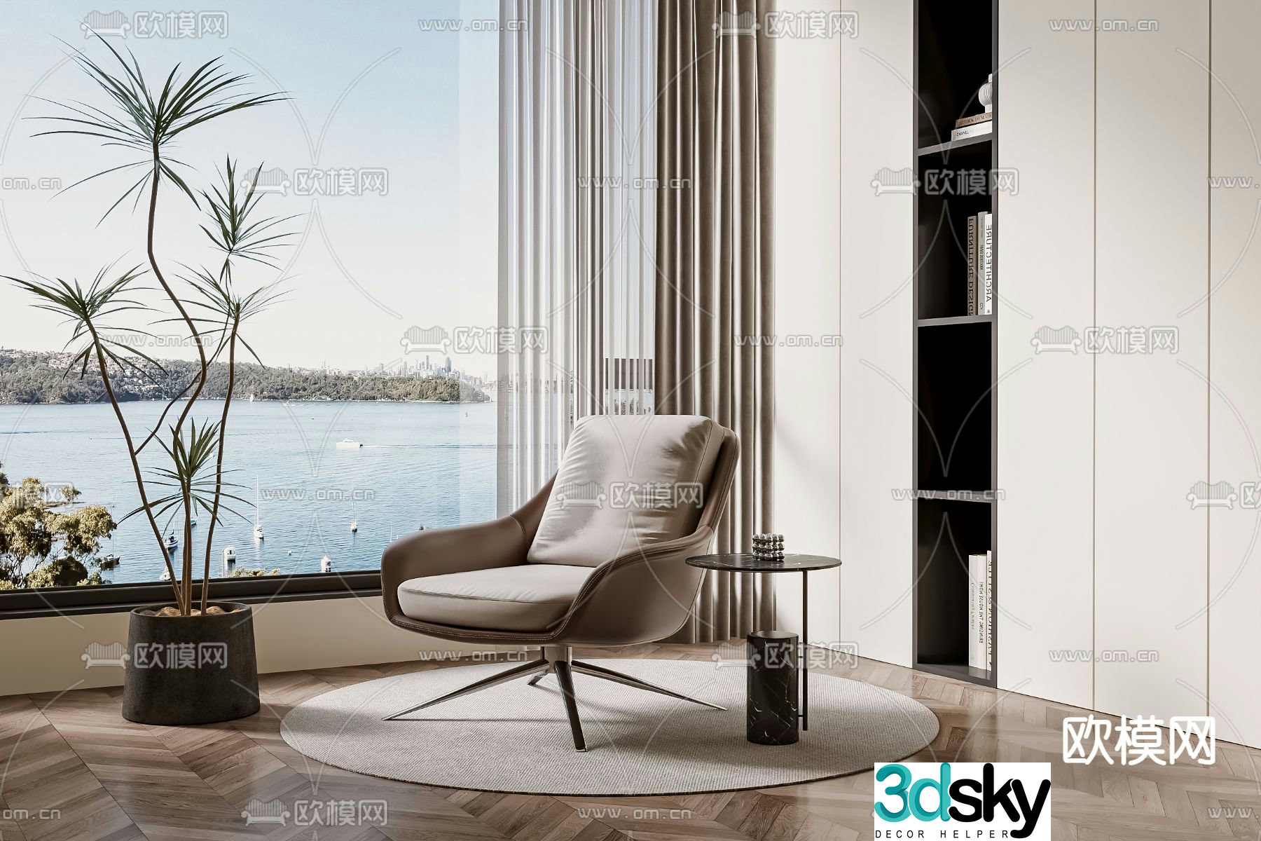 Modern lounge chair 3d model