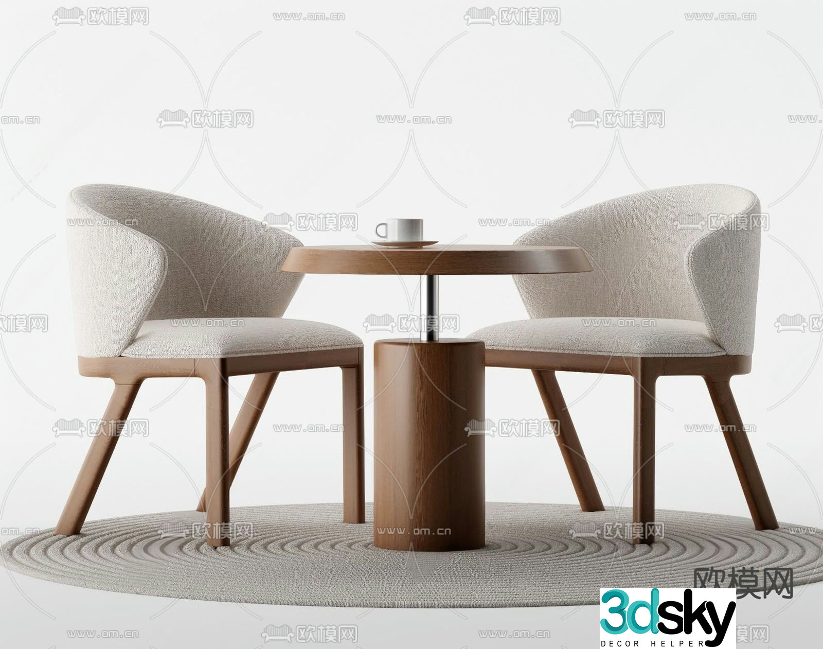 Leisure tables and chairs coffee tables and chairs 3d model