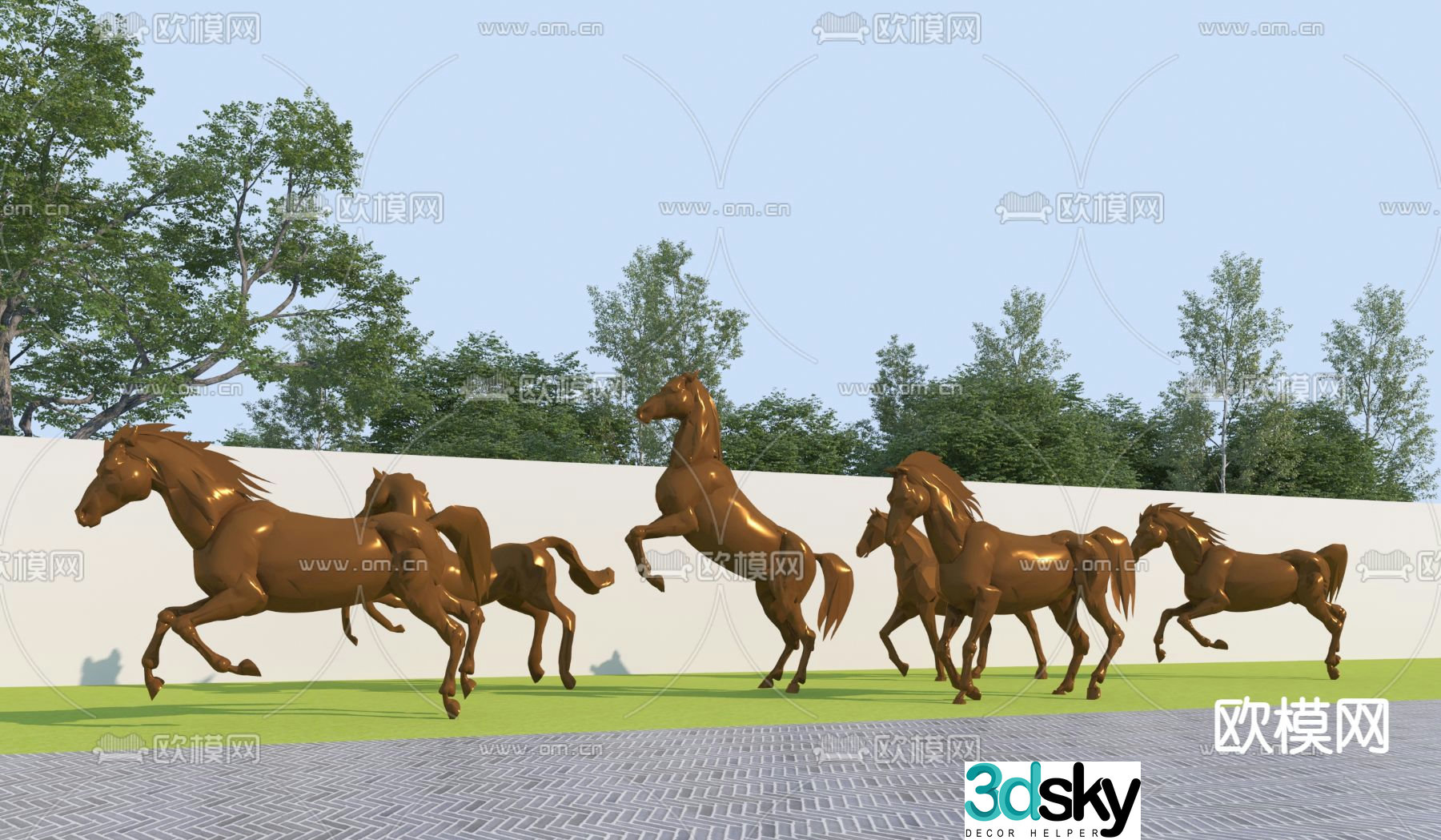 Horse sculpture sketch 3D model