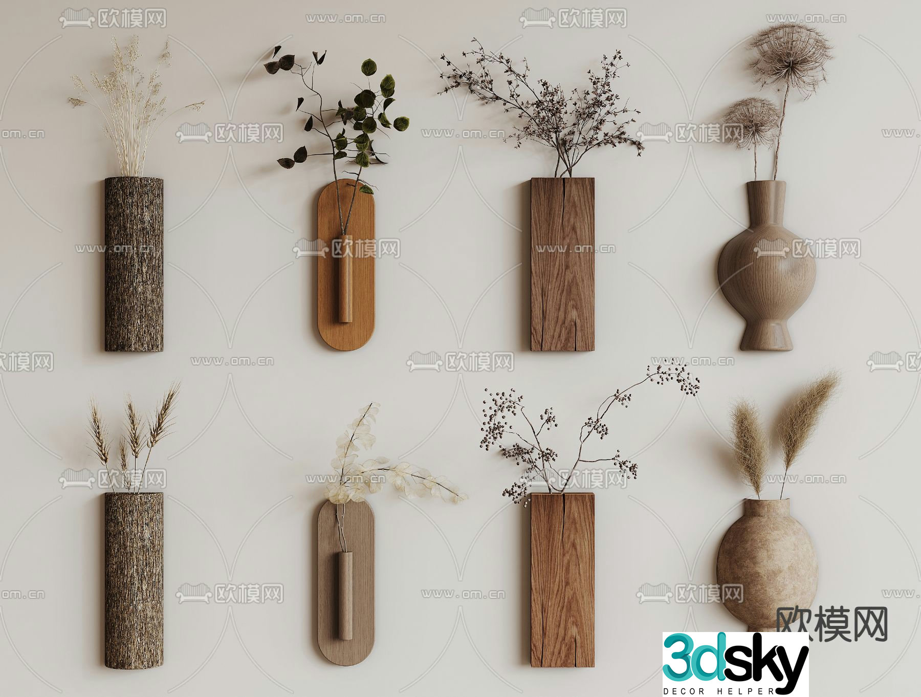 Wasabi plant wall decoration 3D model