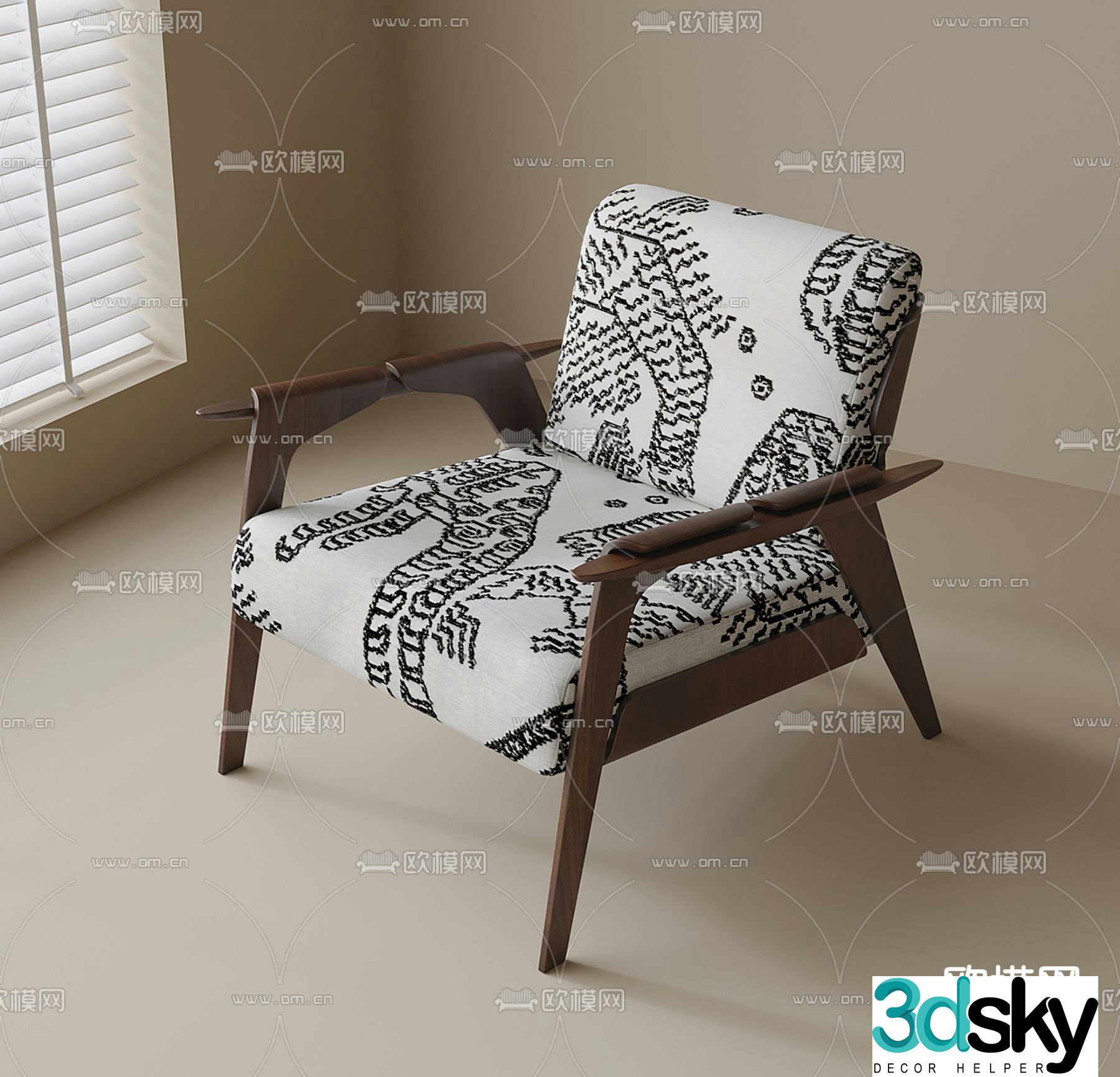 Modern lounge chair 3d model