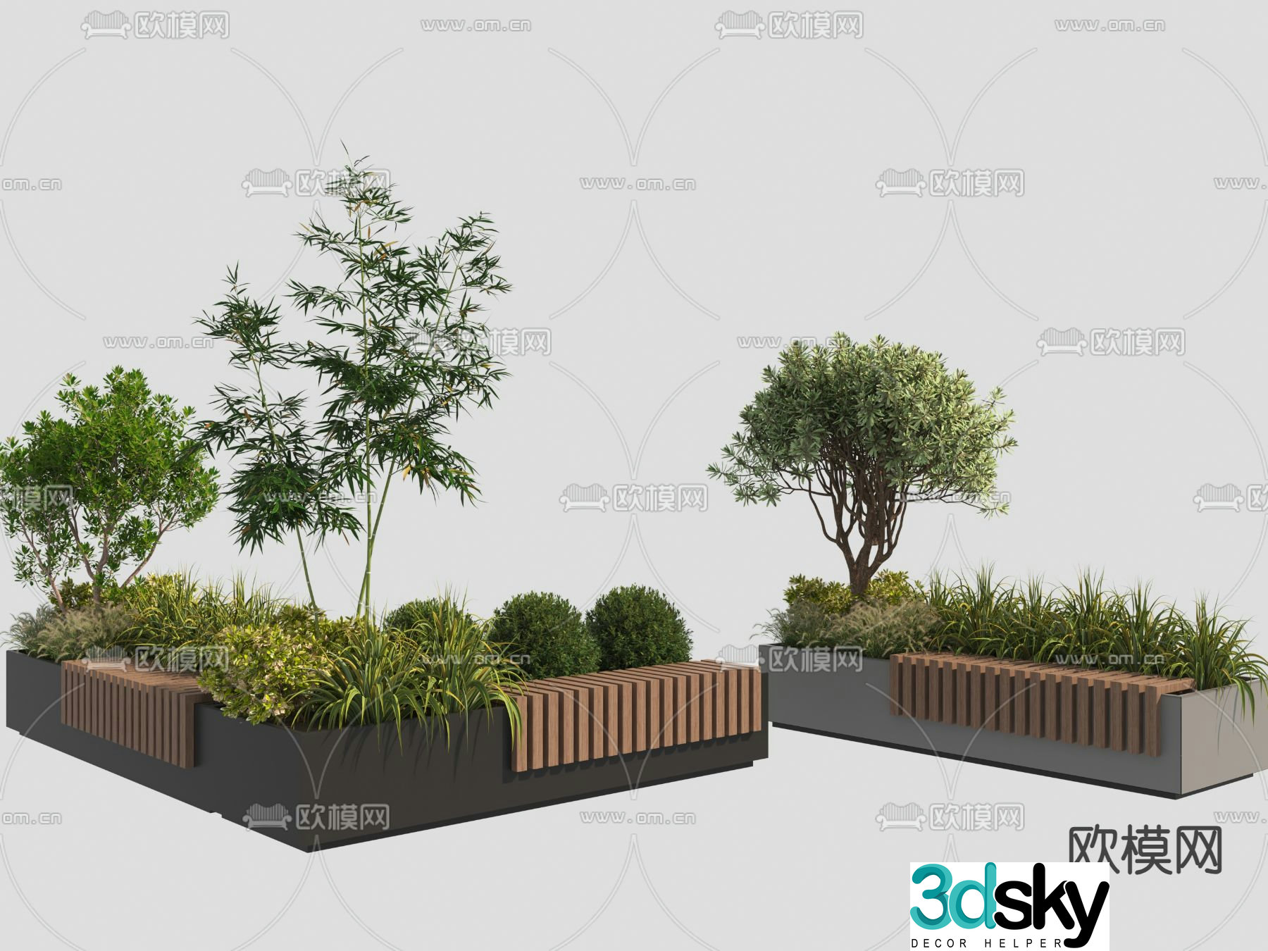 tree pool chair public chair outdoor chair 3d model