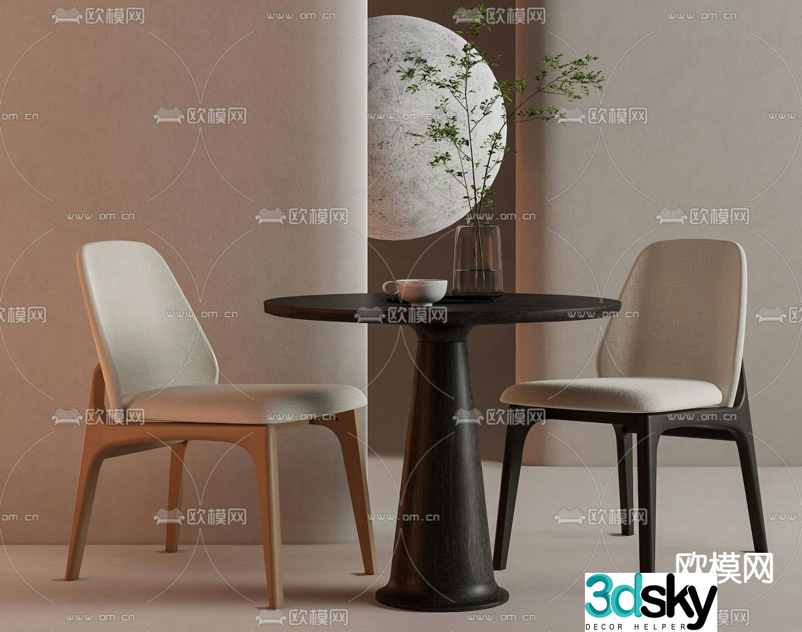 Leisure tables and chairs Negotiation tables and chairs 3d model