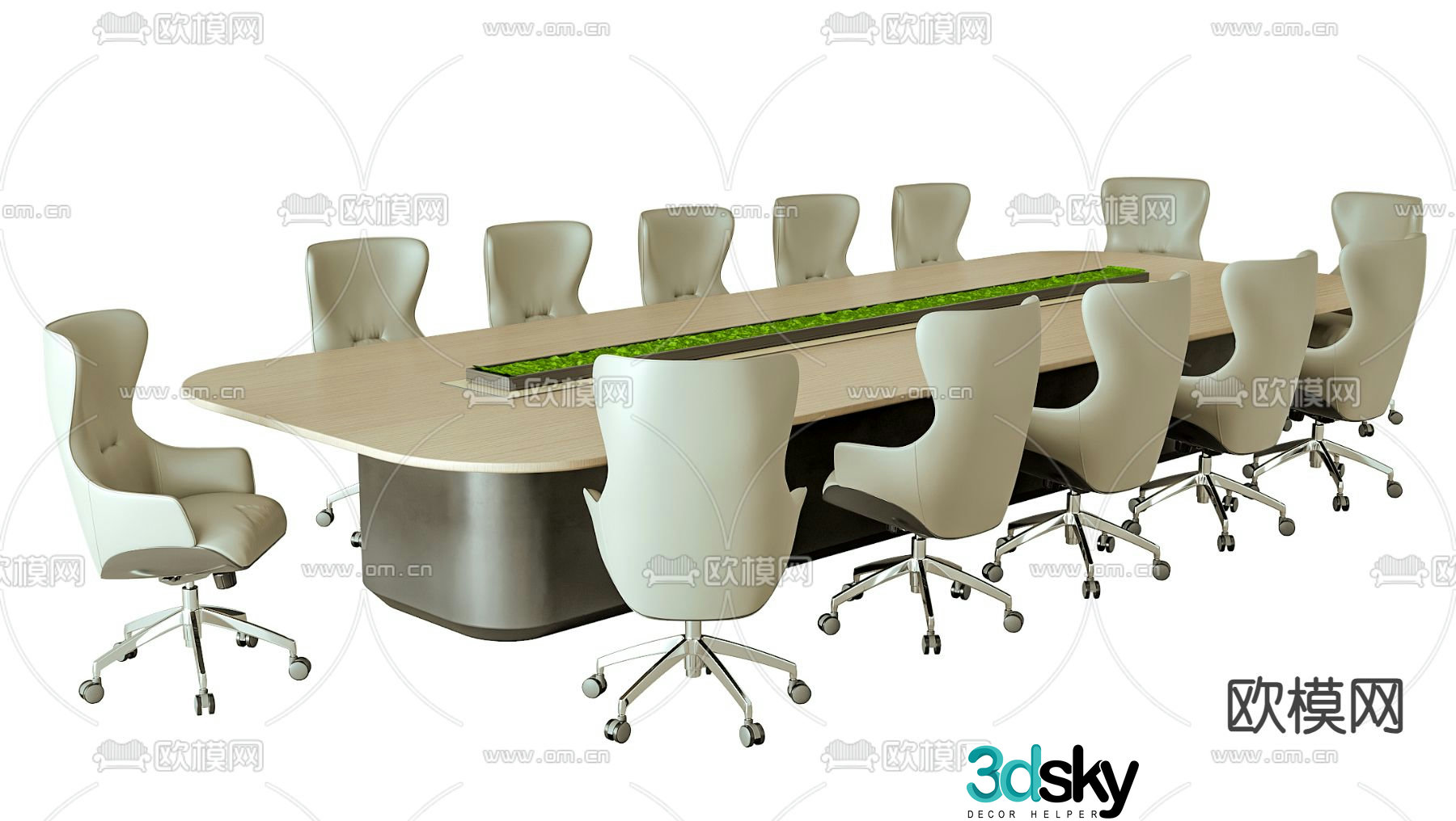 Conference tables and chairs conference table 3d model