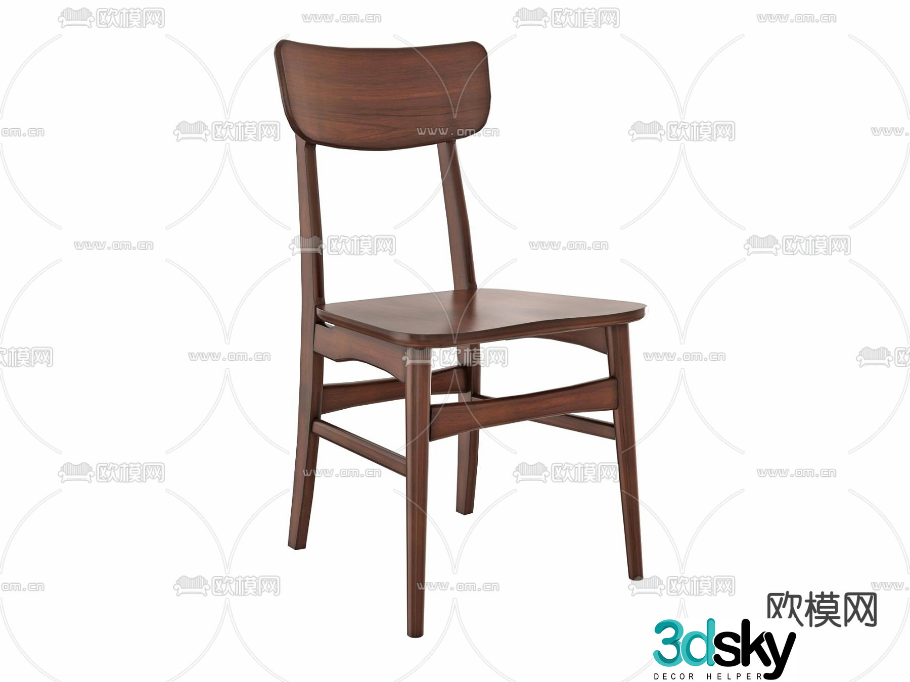 Dining chair single chair 3d model