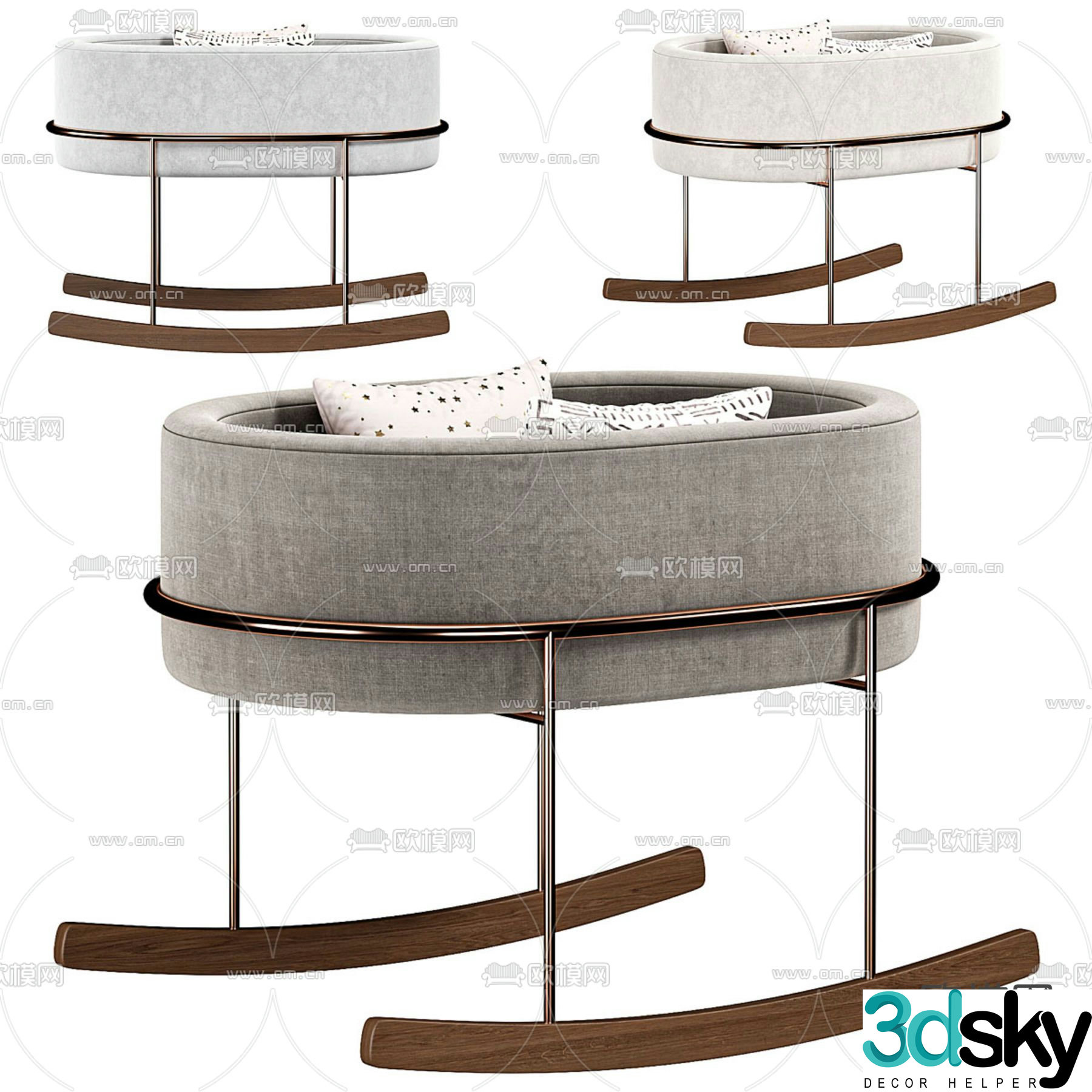 Children’s bed crib 3d model
