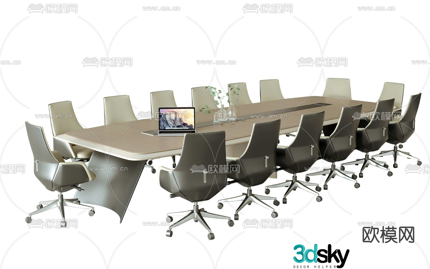 Conference tables and chairs conference table 3d model