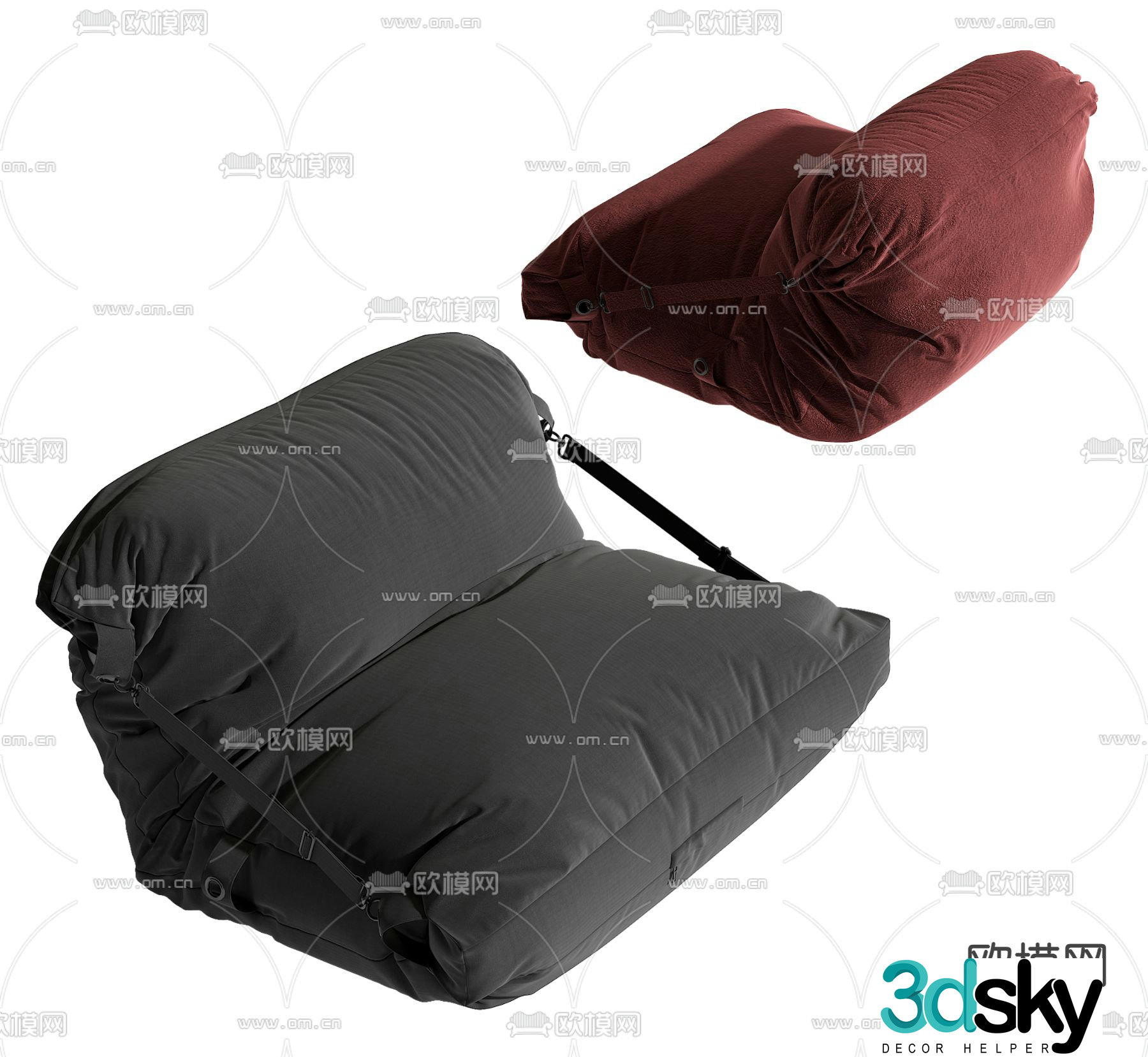 Modern single sofa 3d model