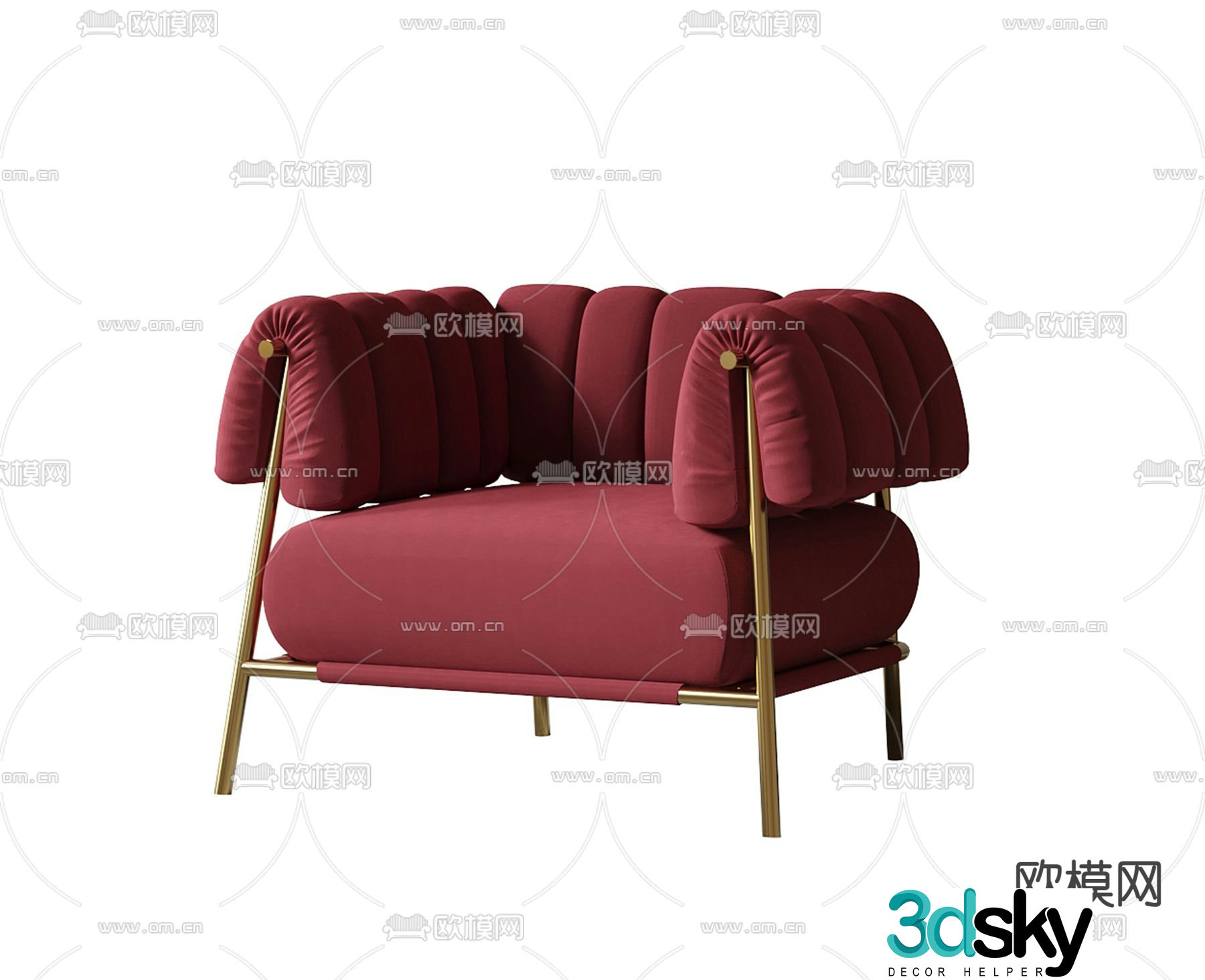 Modern chair leisure chair 3d model