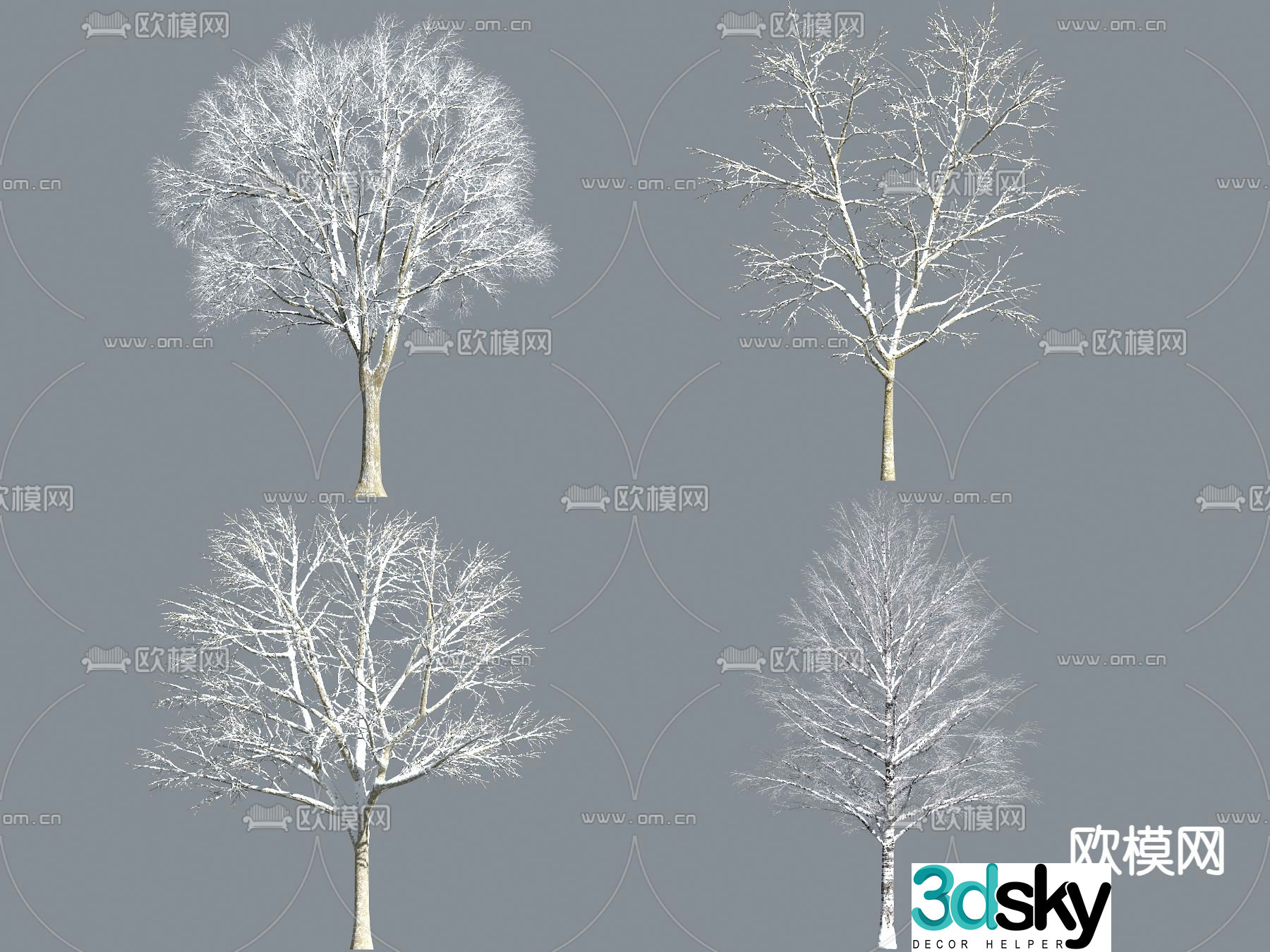 Tree Snow Tree Winter Tree 3D Model
