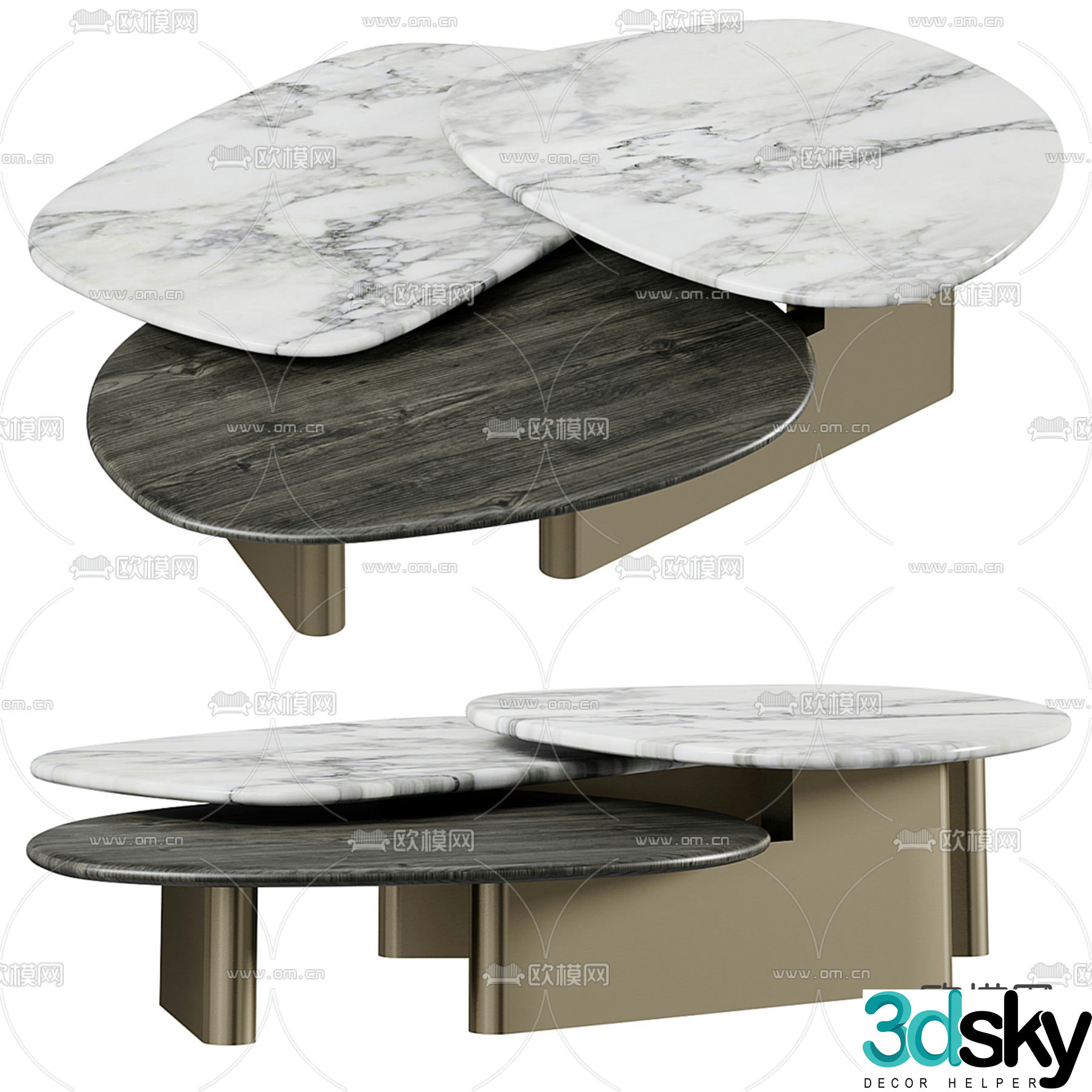 Modern coffee table 3d model