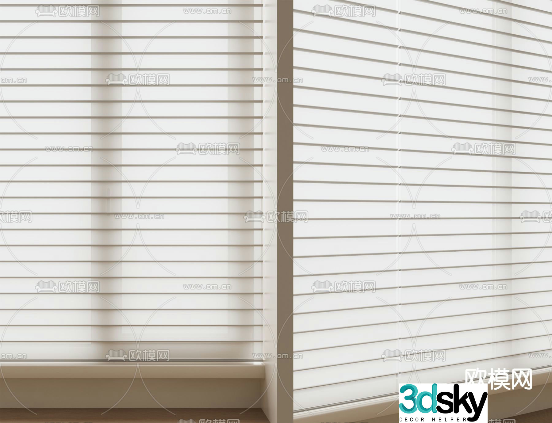 Japanese venetian blinds 3d model