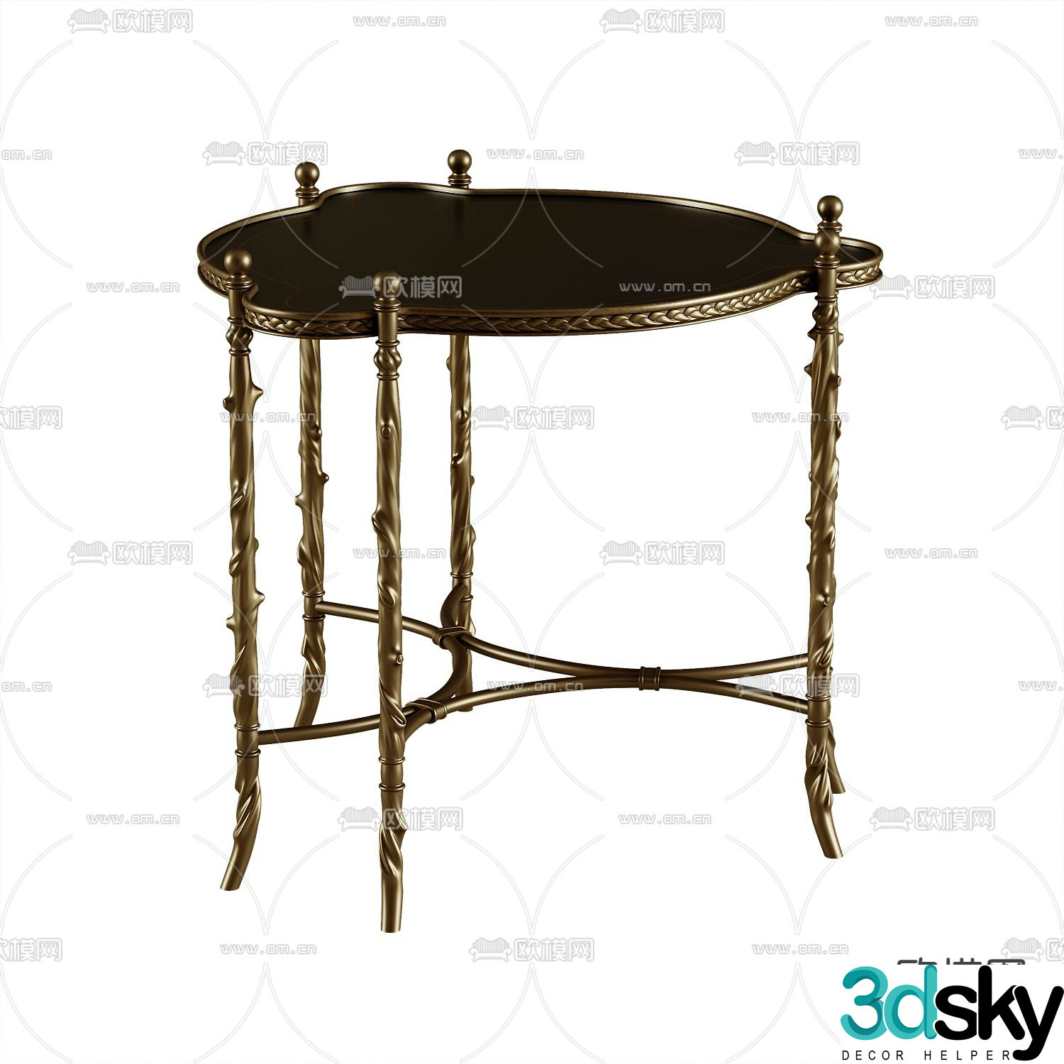 American side table corner table table table 3d model