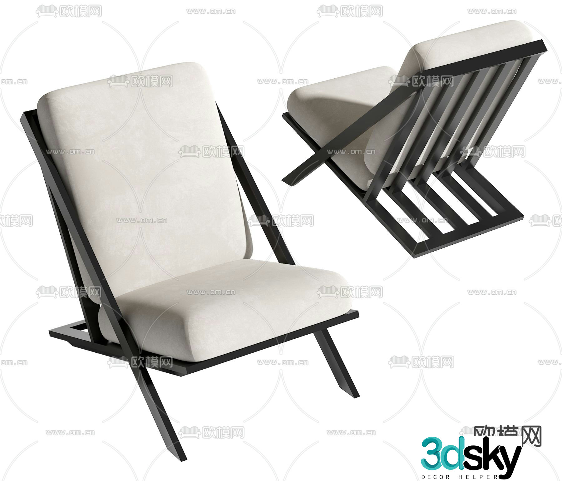 Modern single sofa 3d model