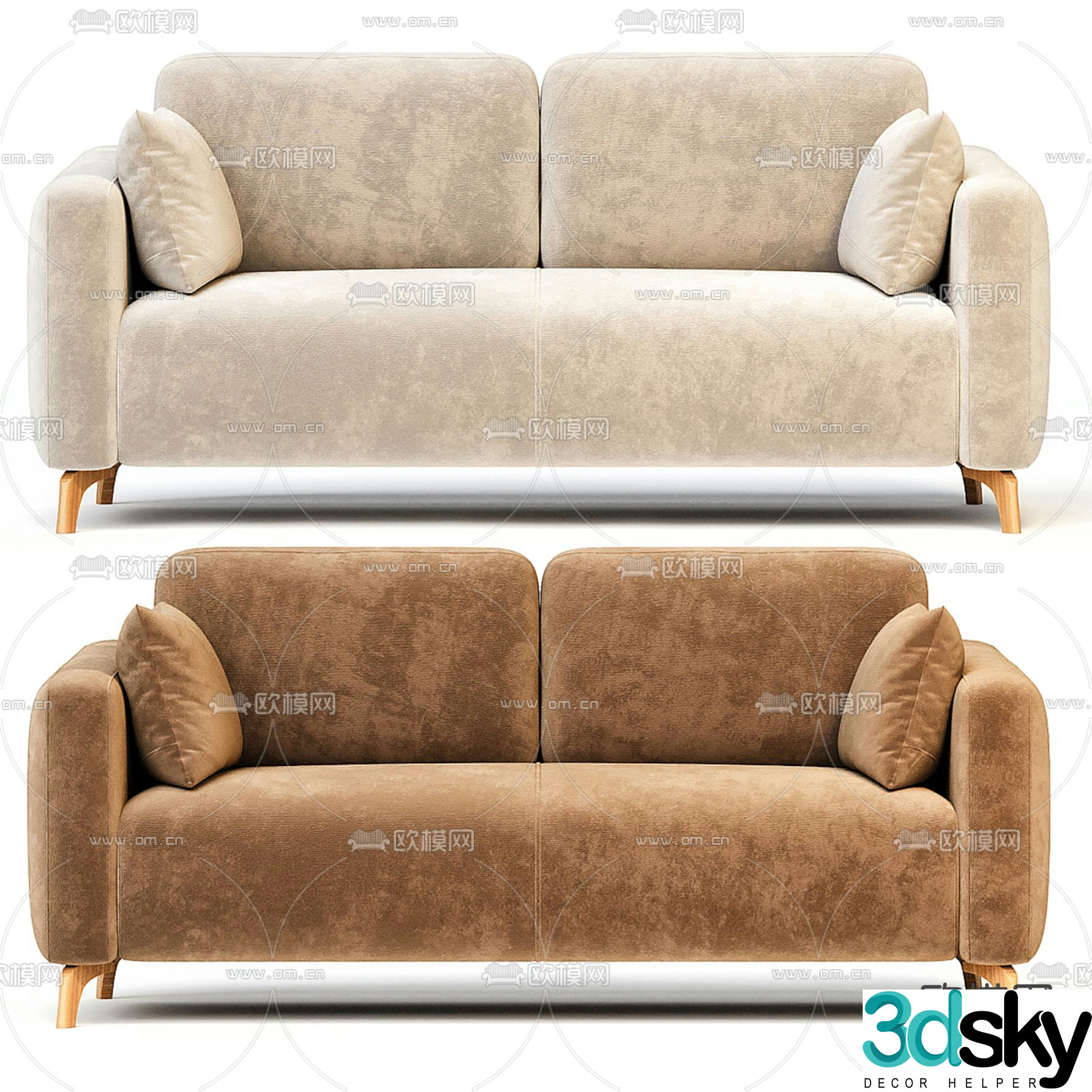 Modern love sofa 3d model