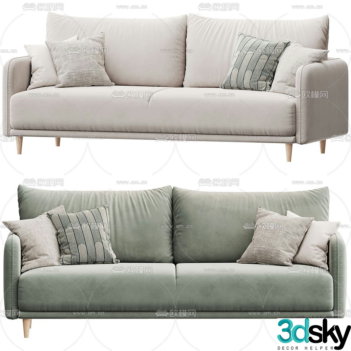 Double sofa 3d model