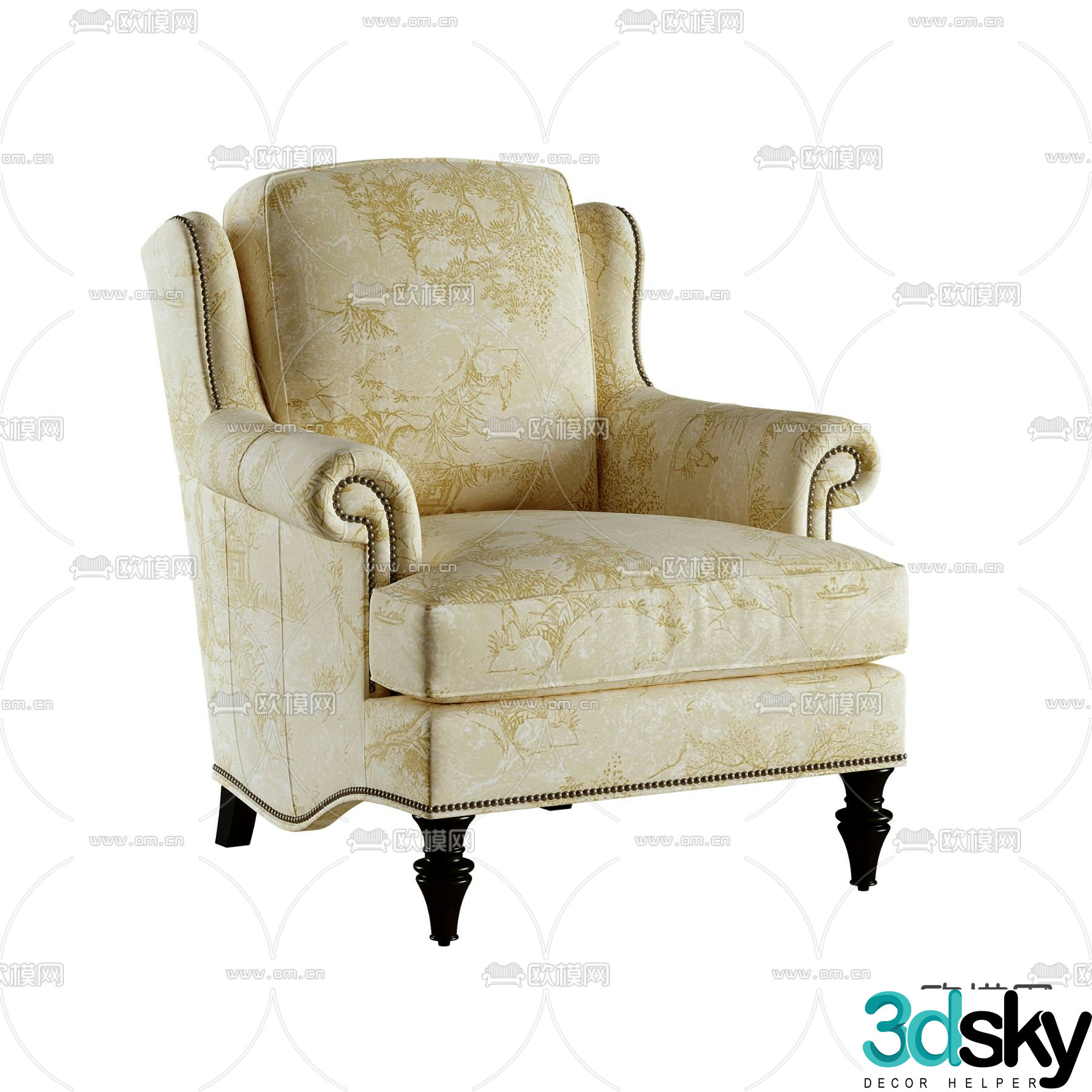 American leisure sofa 3d model