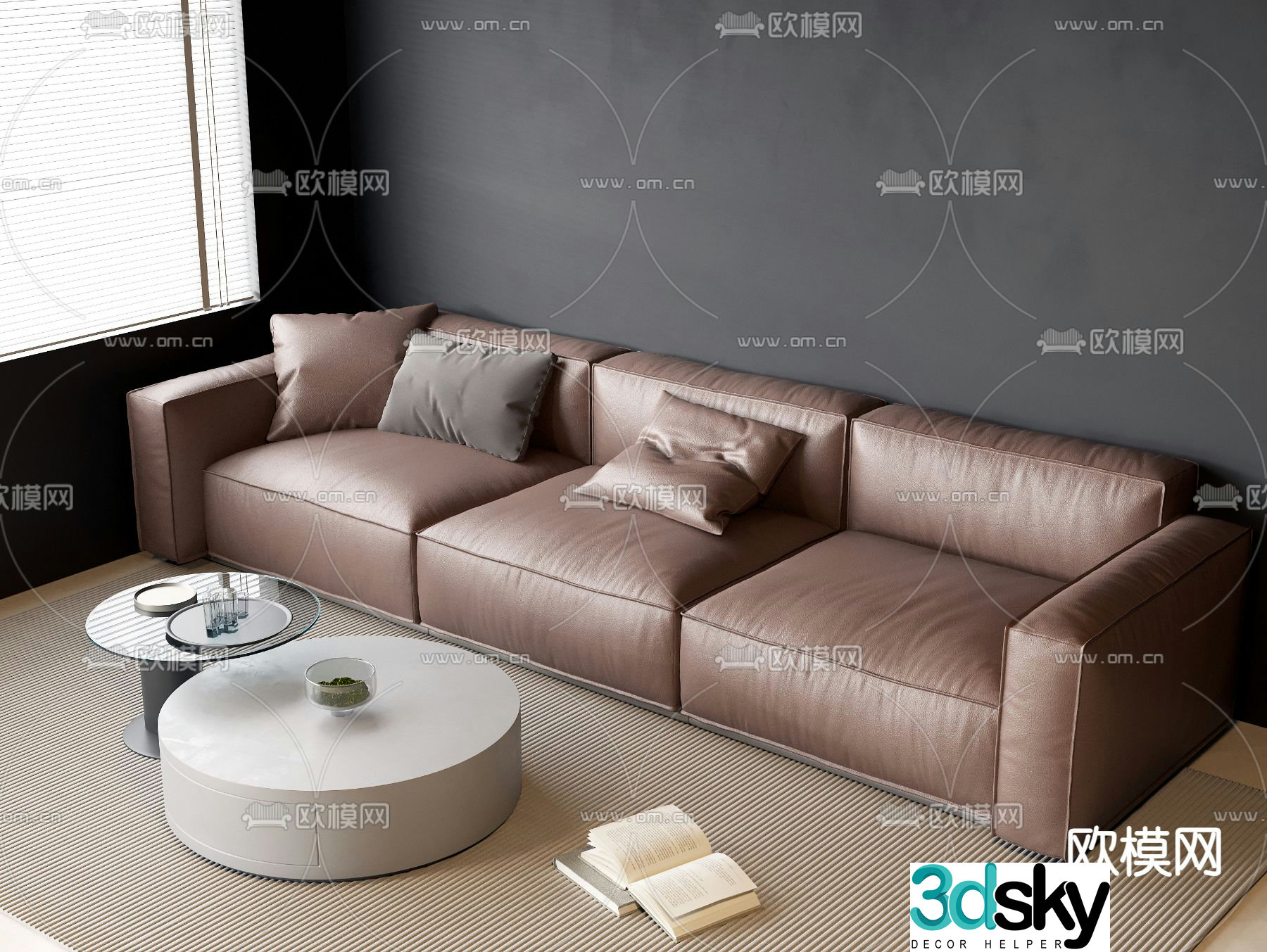 Modern sofa set 3d model
