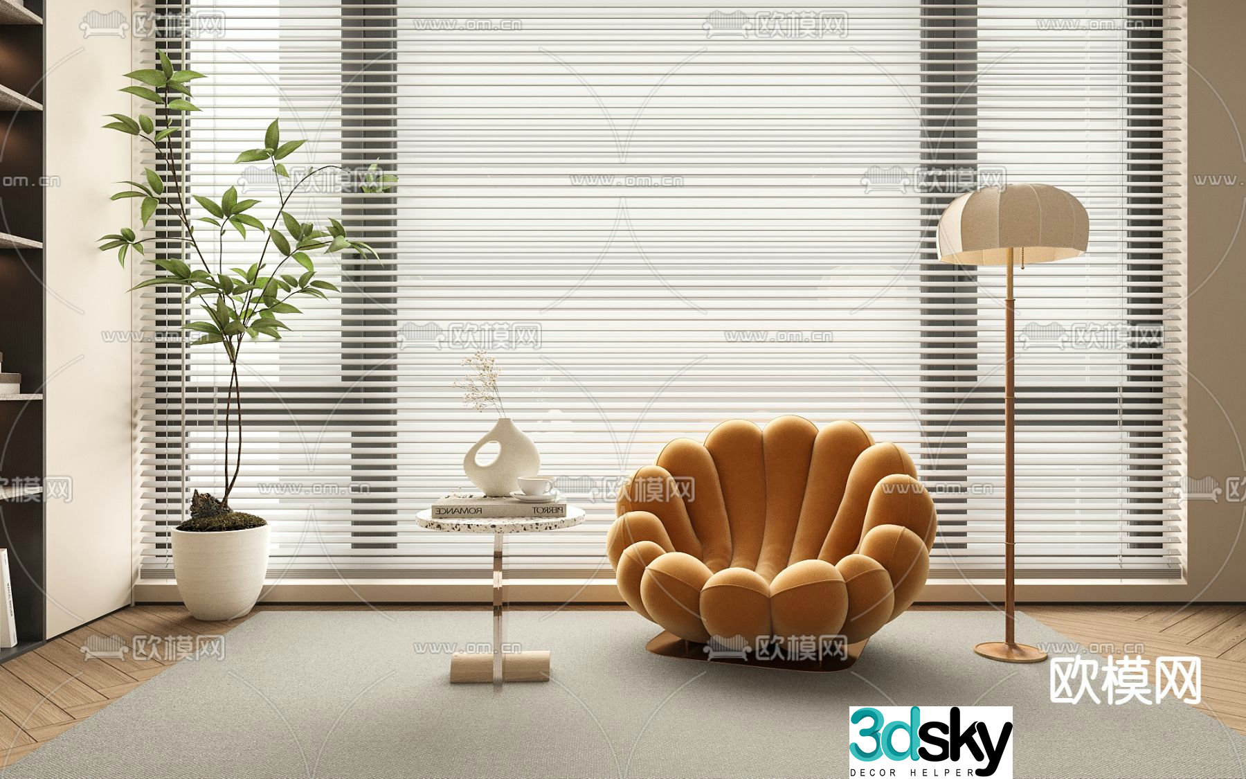 Modern lounge chair 3d model